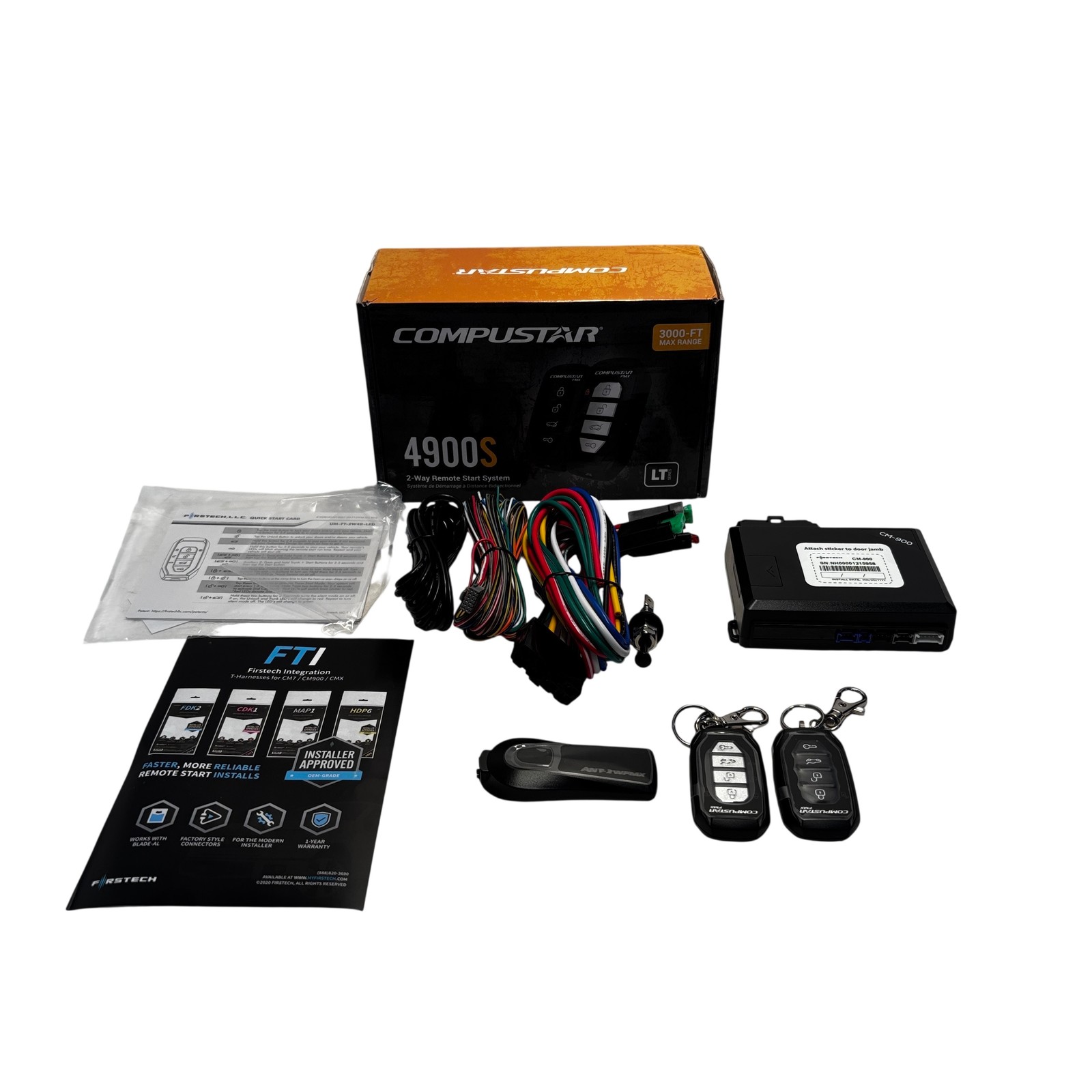 Compustar 4900S 2-Way 3000-ft Range Remote Start Kit