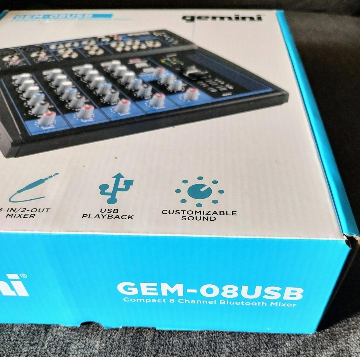 Gemini GEM-08USB Compact 8 Channel Bluetooth Audio Mixer (used)