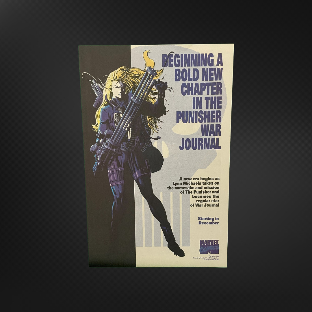 Lynn Michaels Punisher War Journal Marvel Comics Original Print Ad 90's 1994