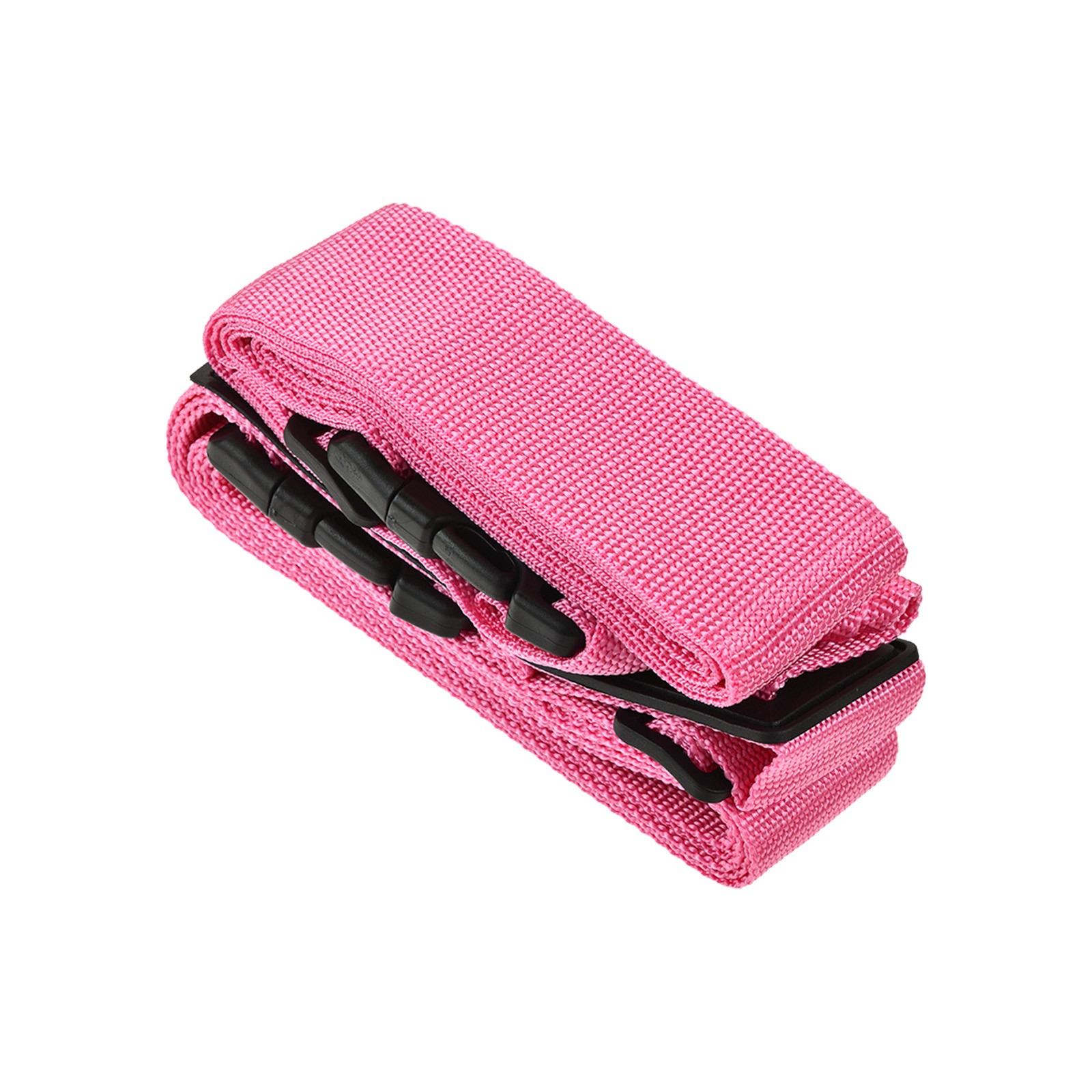 Luggage Straps Suitcase Belts Adjustable PP with 2 Buckle 79"x2" Rose Red