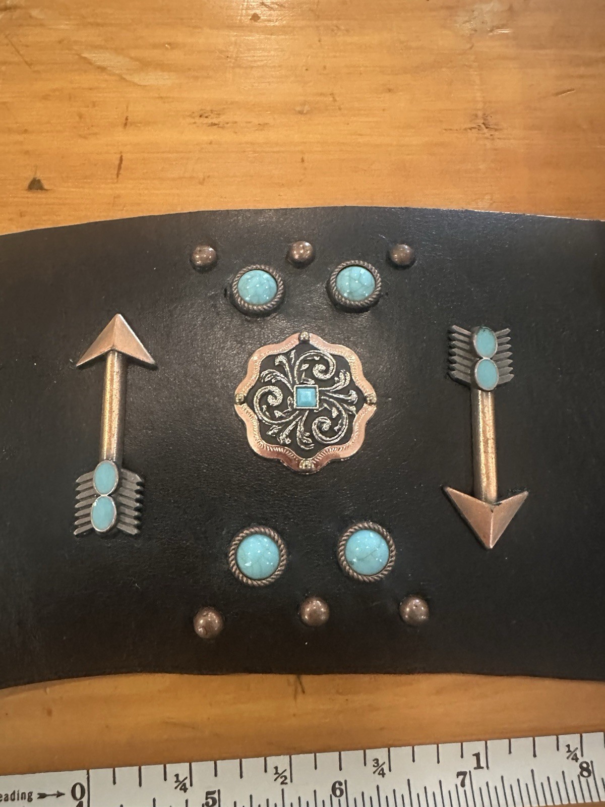 Custom Leather Half Gauntlet With Concho’s