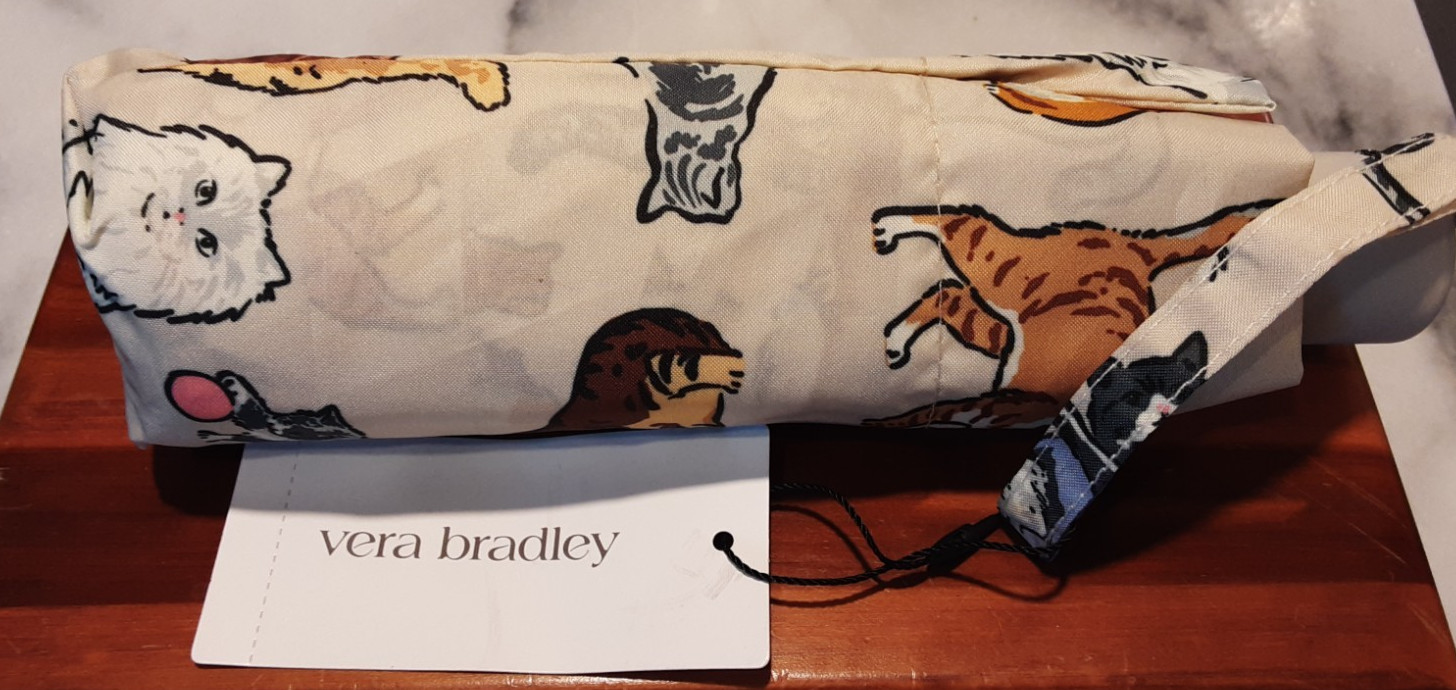 NWT Vera Bradley Essential Mini Umbrella A Cat's Life MSRP $ 39.00