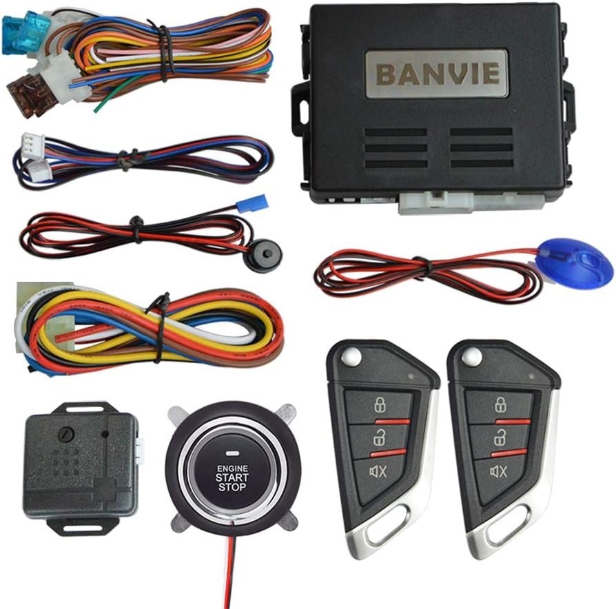 Push to Start Car Security Kit with Remote Entry & Trunk Release Feature
