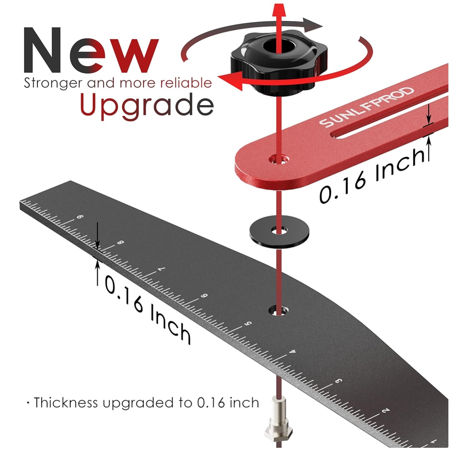 Solid Stair Tread Tool - Precision Stair Measuring Gauge