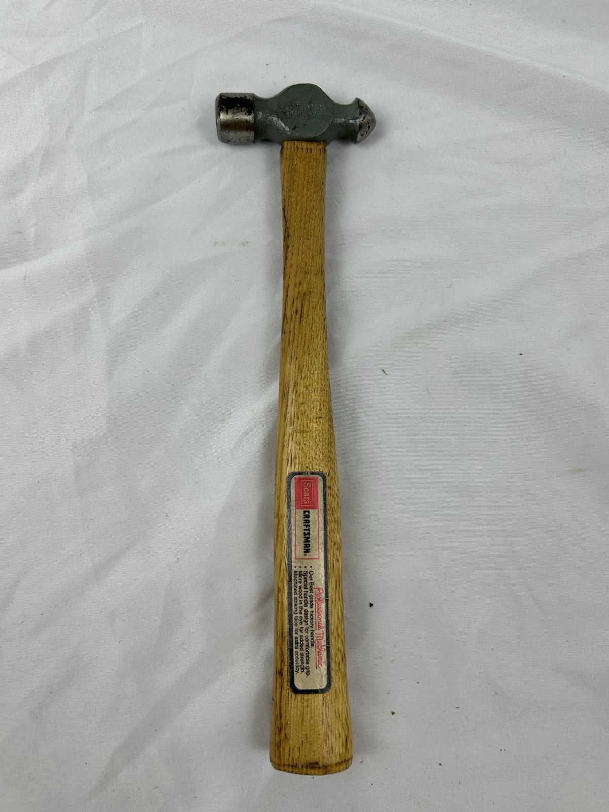 Rare Sears Craftsman 4oz Ball Pein Peen Hammer 38461 Gray Head USA Stickered