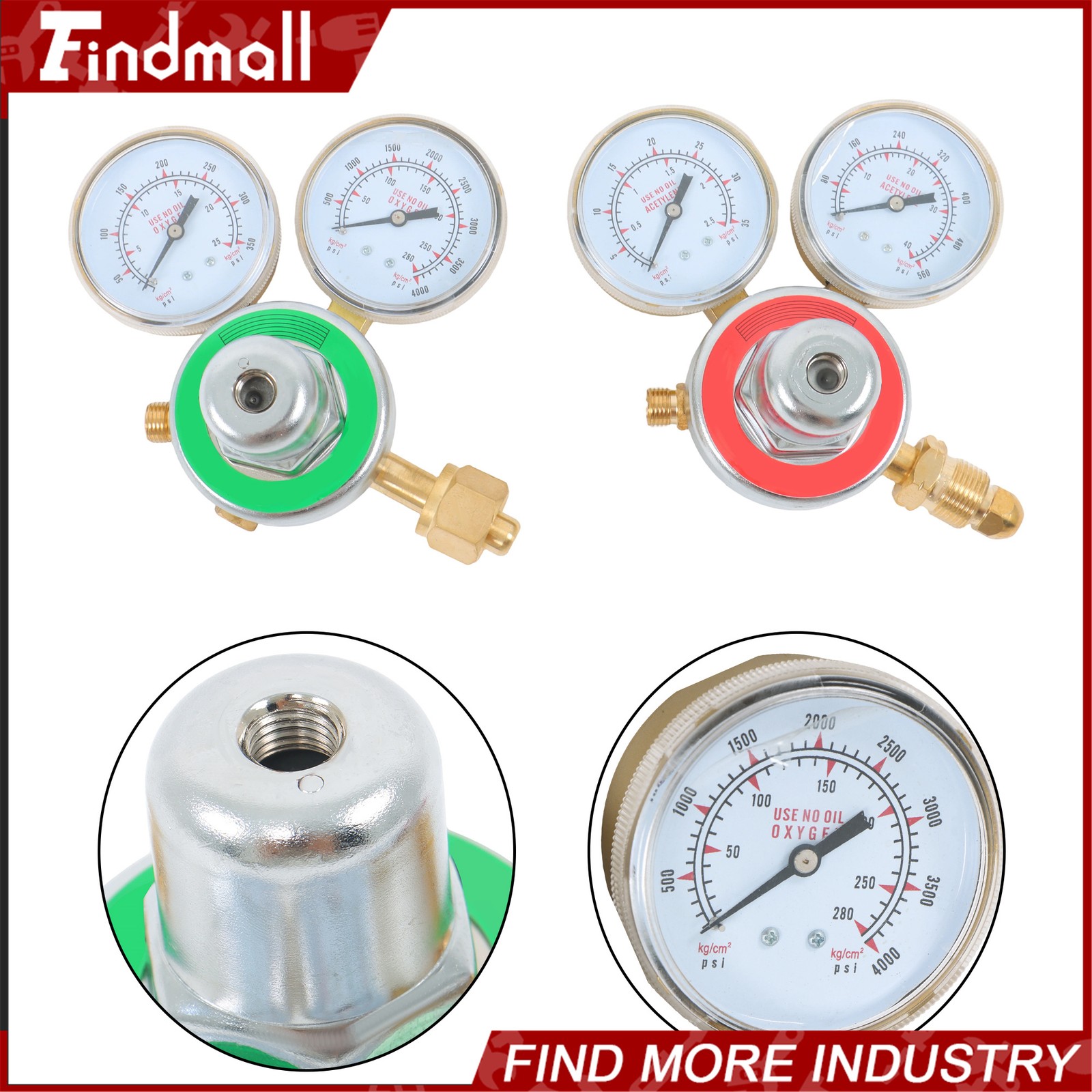 Acetylene Oxygen Gas Welding Regulator Pressure Gauge Fit Solid Brass Set