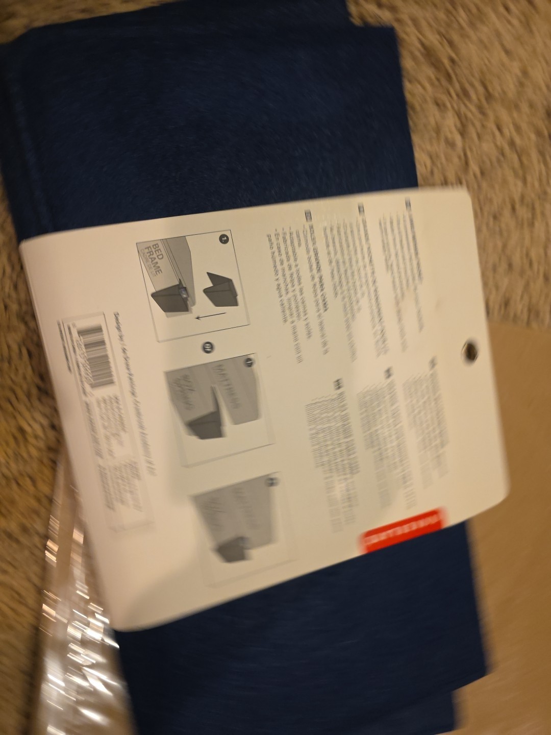NEW Kikkerland Large Bedside Pocket ~ Navy Blue