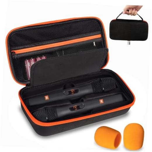 Wireless Microphone Case Compatible with JBL Wireless Two Microphone Organge