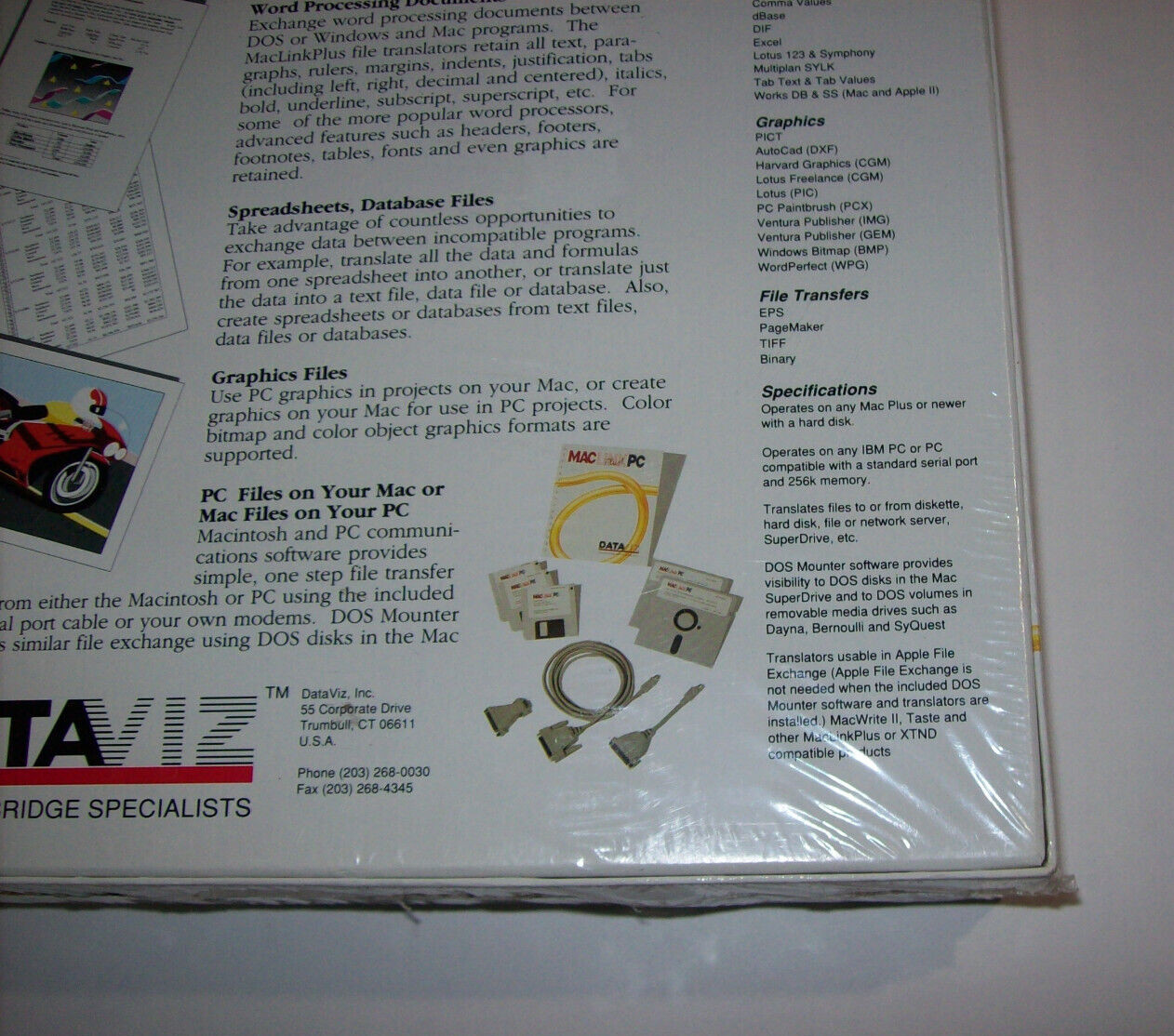 Mac Link Plus PC Version 6: Mac and PC File Exchange Software, NEW OLD STOCK
