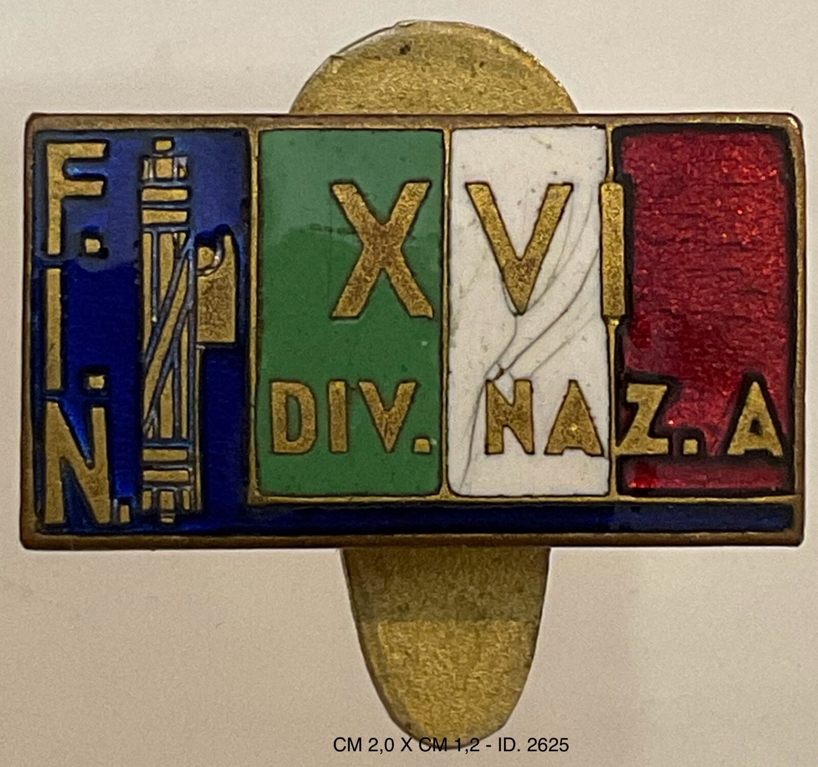 REGNO D’ITALIA FEDERAZIONE NUOTO DISTINTIVO FIN CONI DIVISIONE NAZIONALE A 1938