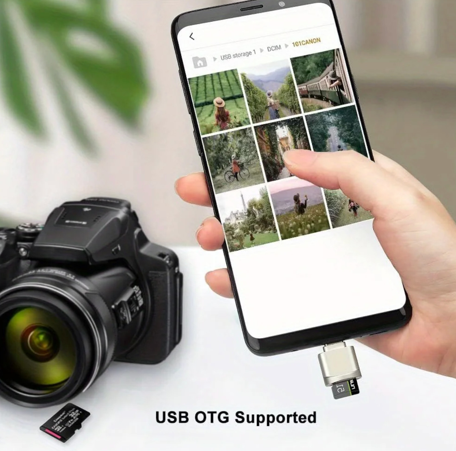 2-Pack Type C Micro SD Card Reader OTG USB C Adapter for iPhone 15/16Pro MacBook