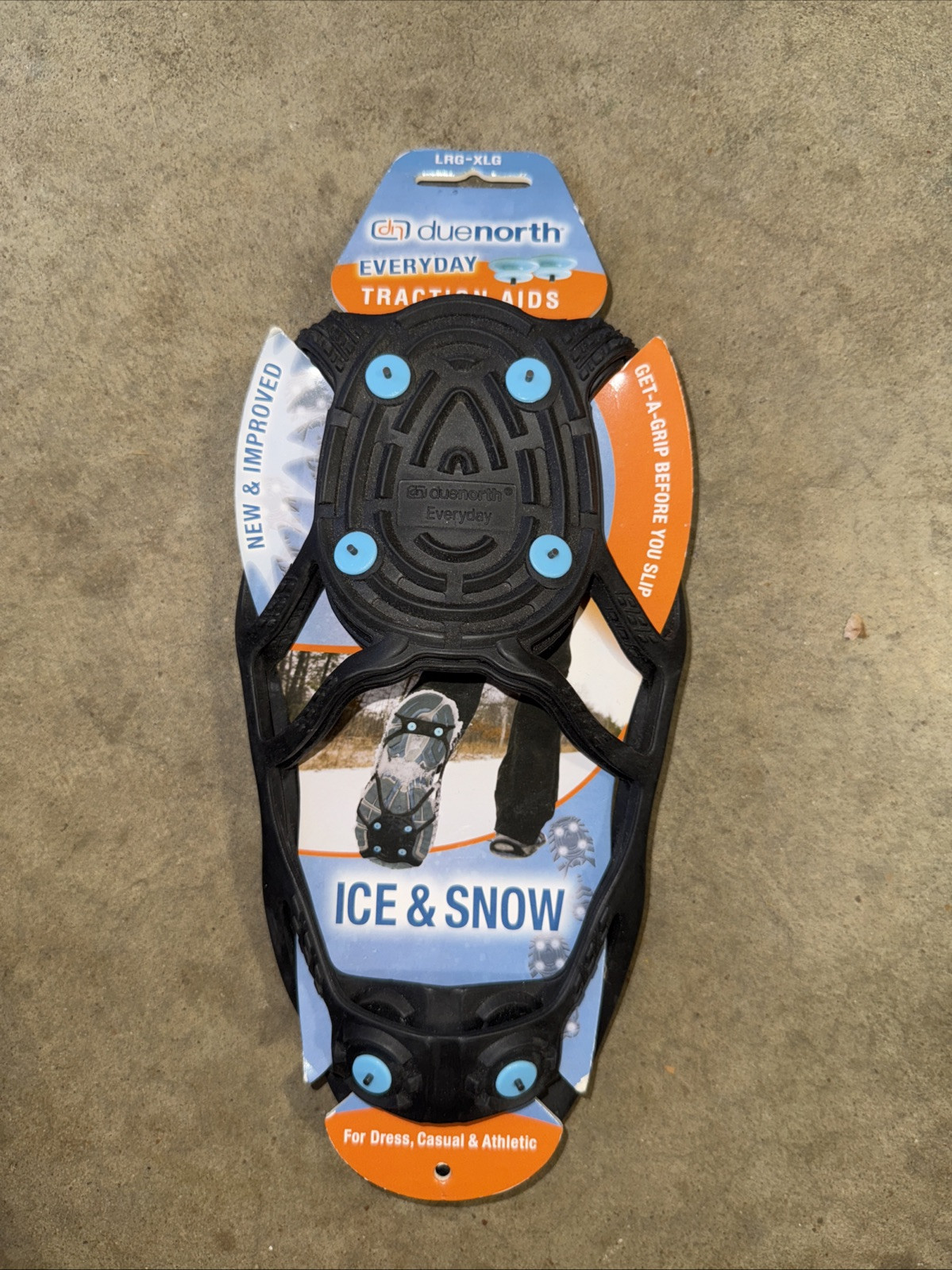 DUE NORTH Everyday Snow & Ice Shoe Traction Aids Ice & Snow (LG-XLG) NEW