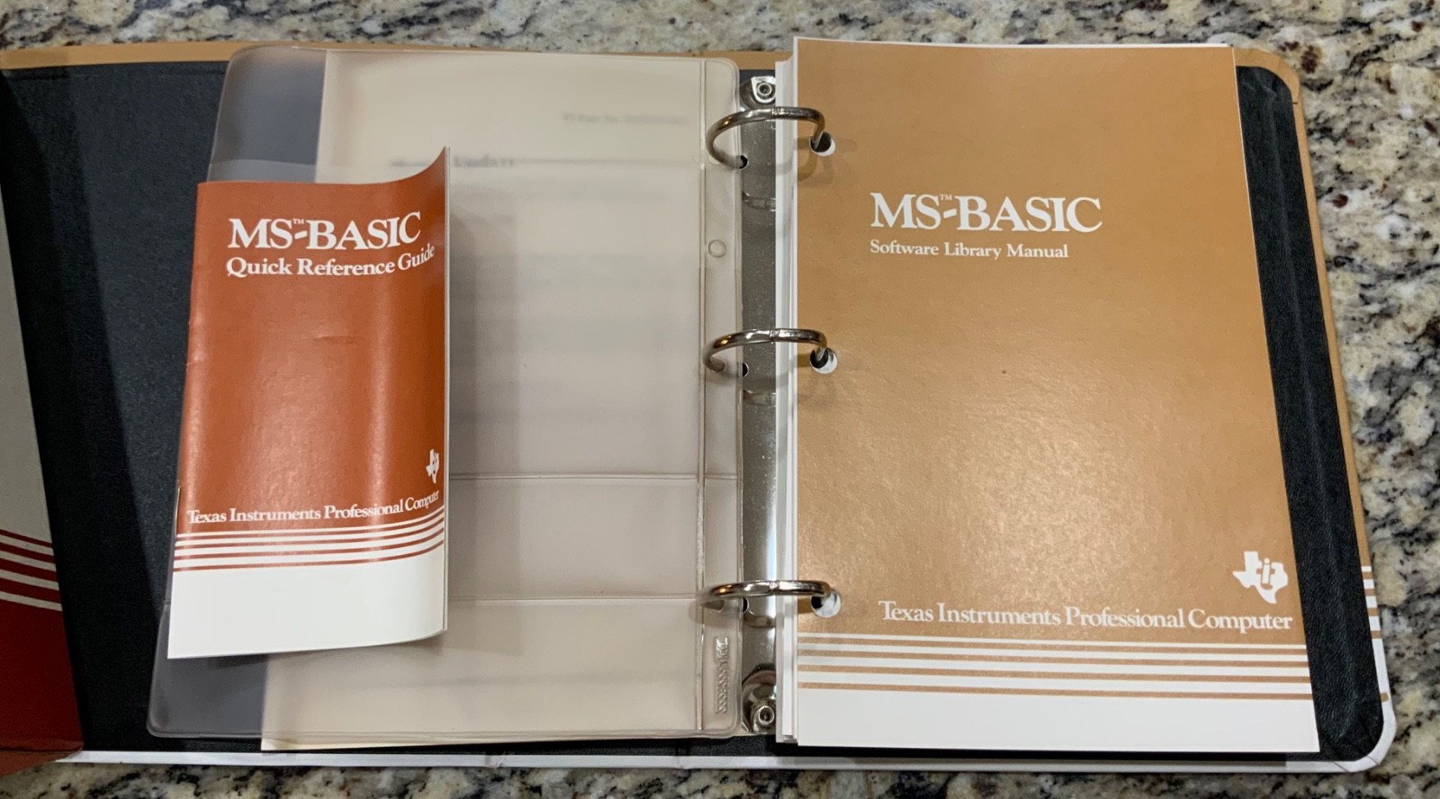 1982 Texas Instruments Professional Computer Guide MS-Basic No Discs Incomplete