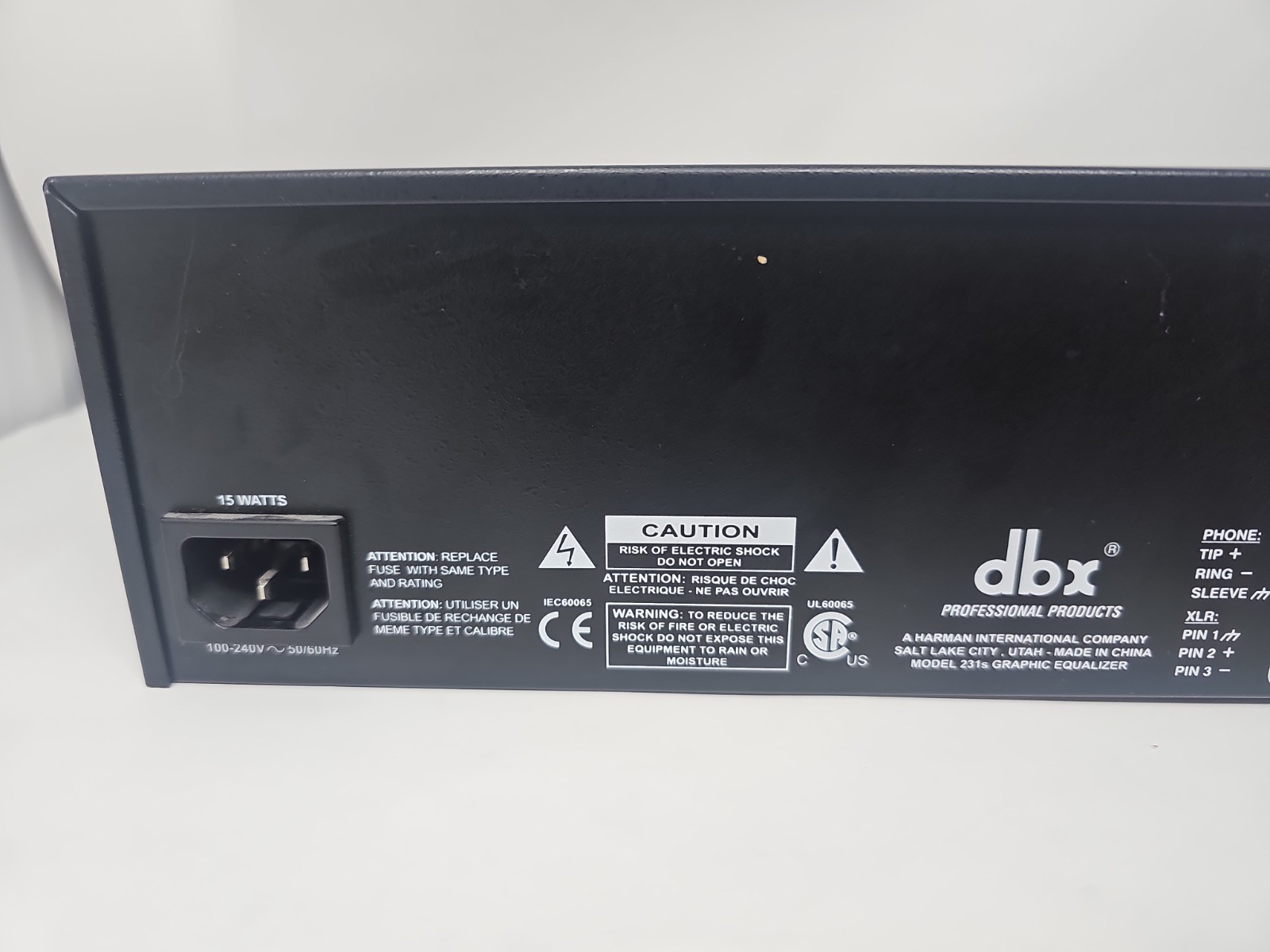 DBX 231S Dual Channel 31 Band Graphic Equalizer