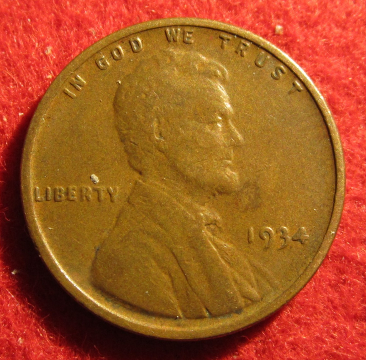 1934 (P) Lincoln Wheat Cent/Penny - F Fine to VF Very Fine - Actual Coin B1930