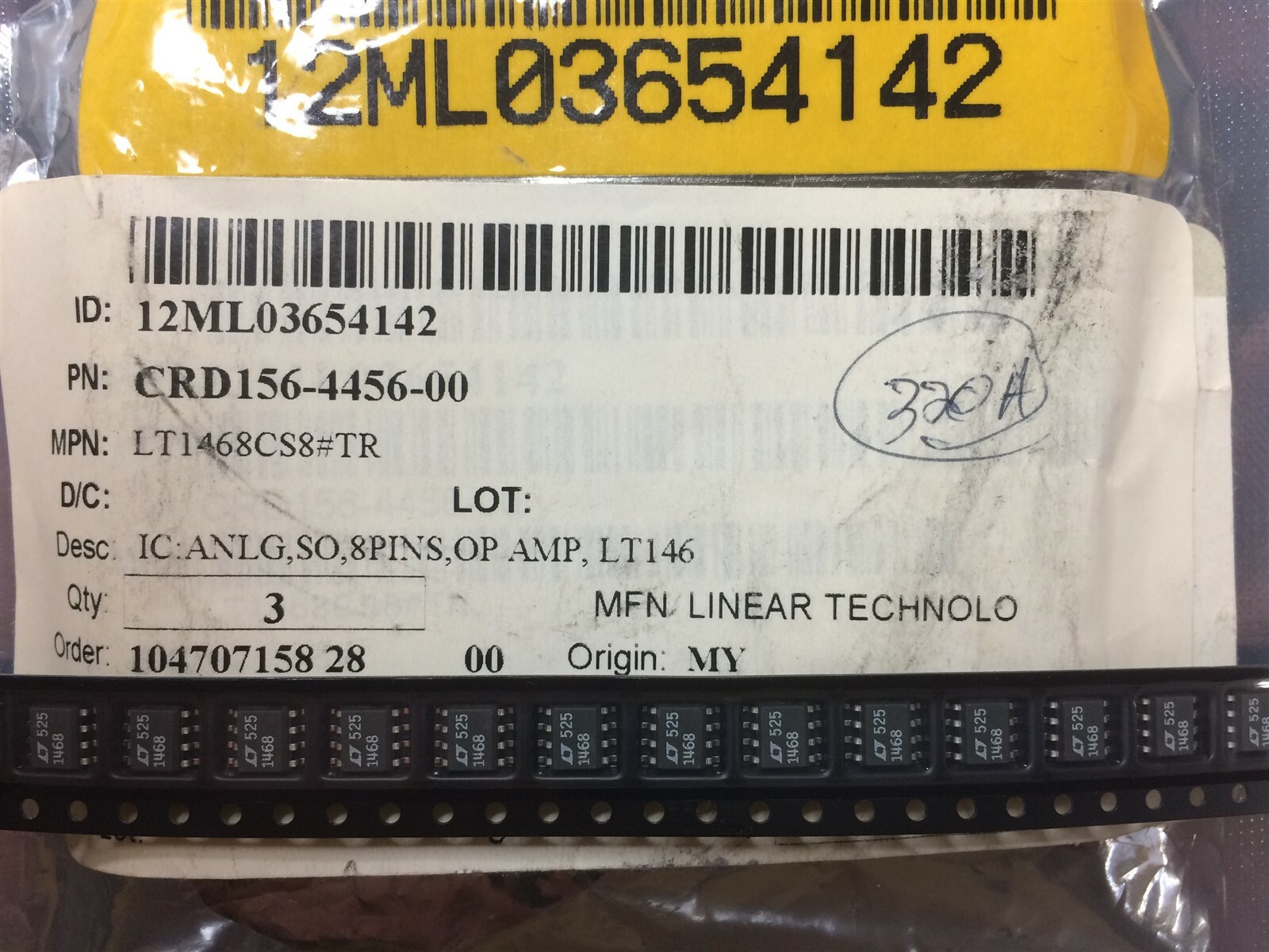 LT1468CS8 LTC IC OPAMP GP 1 CIRCUIT 8SOIC 4 PIECES