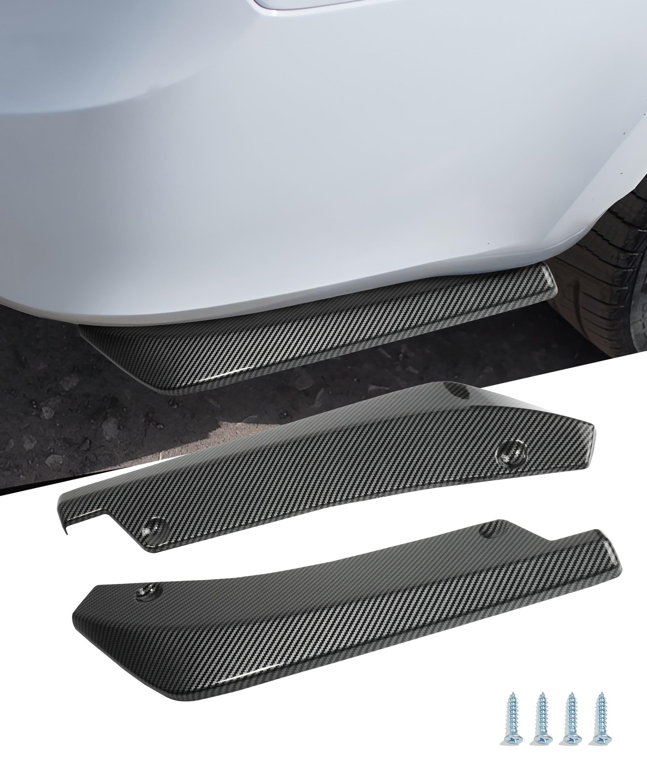 Spoilers for Cars,Car Accessories Rear Bumper Lip,Body Kit for Cars,Side Fin Fen