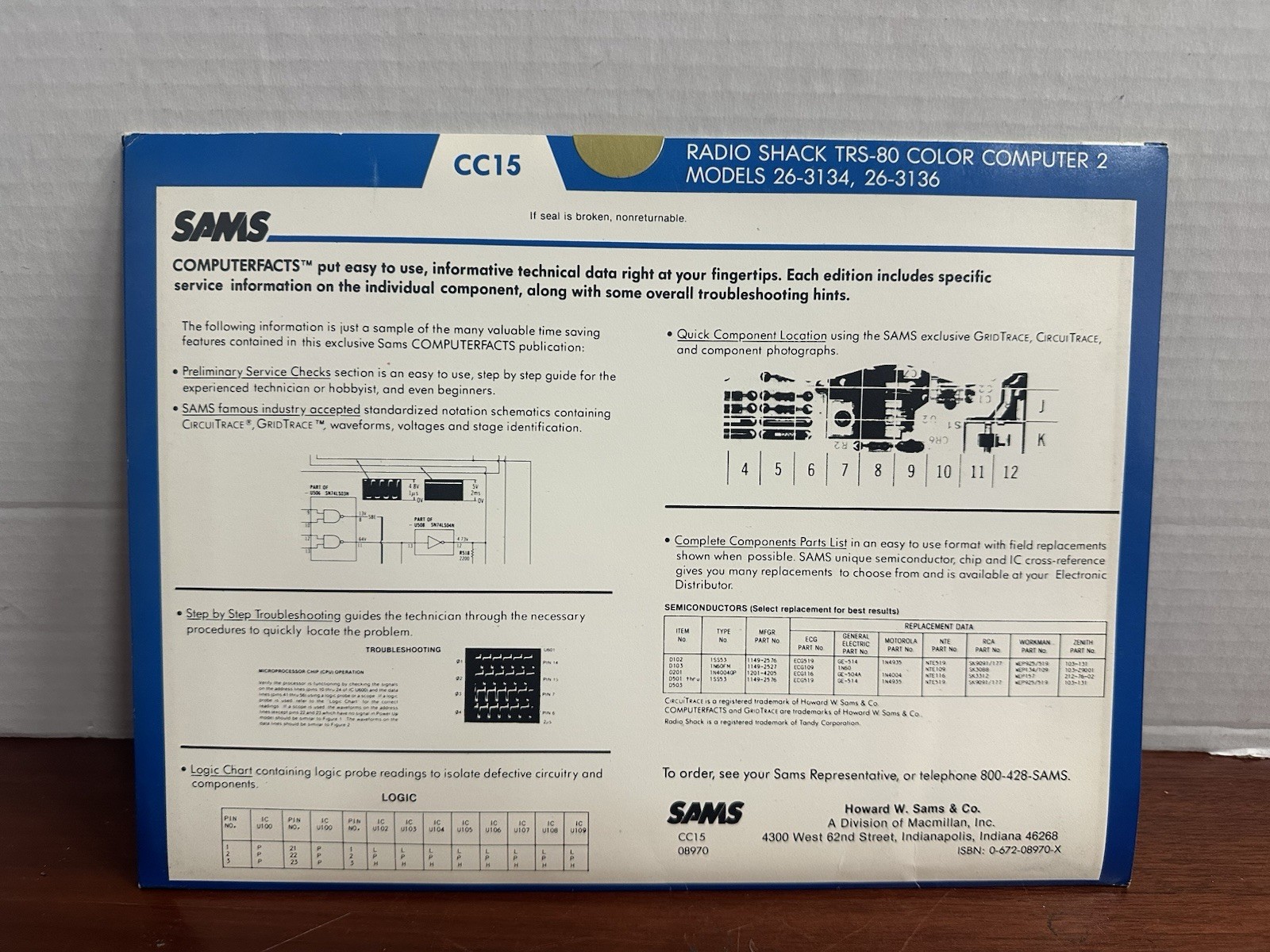 SAMS Computerfacts Radio Shack TRS-80 Color Computer Technical Service Data
