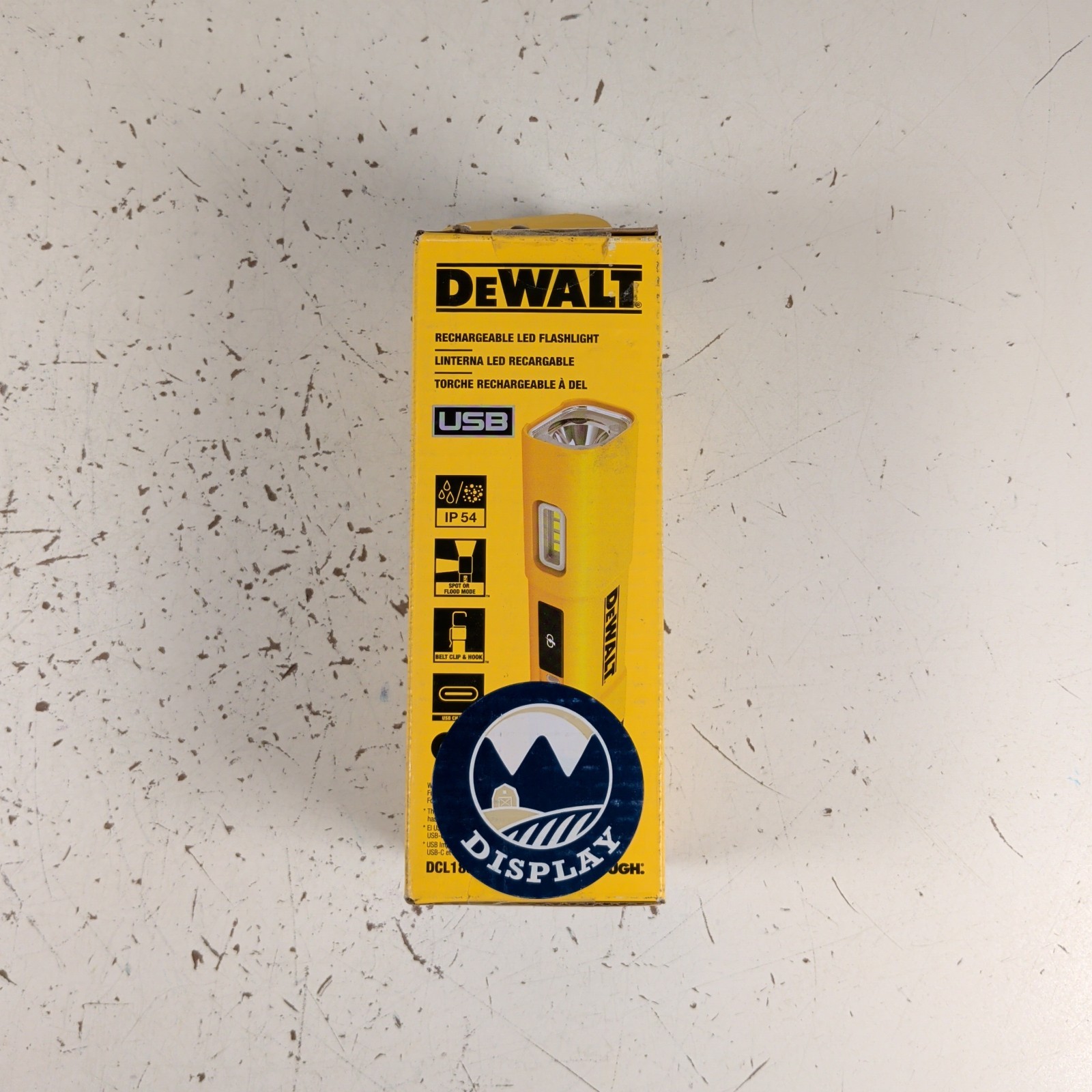 Dewalt DCL183 20V MAX USB-C Rechargeable LED Flashlight 1000 Lumens Work Light