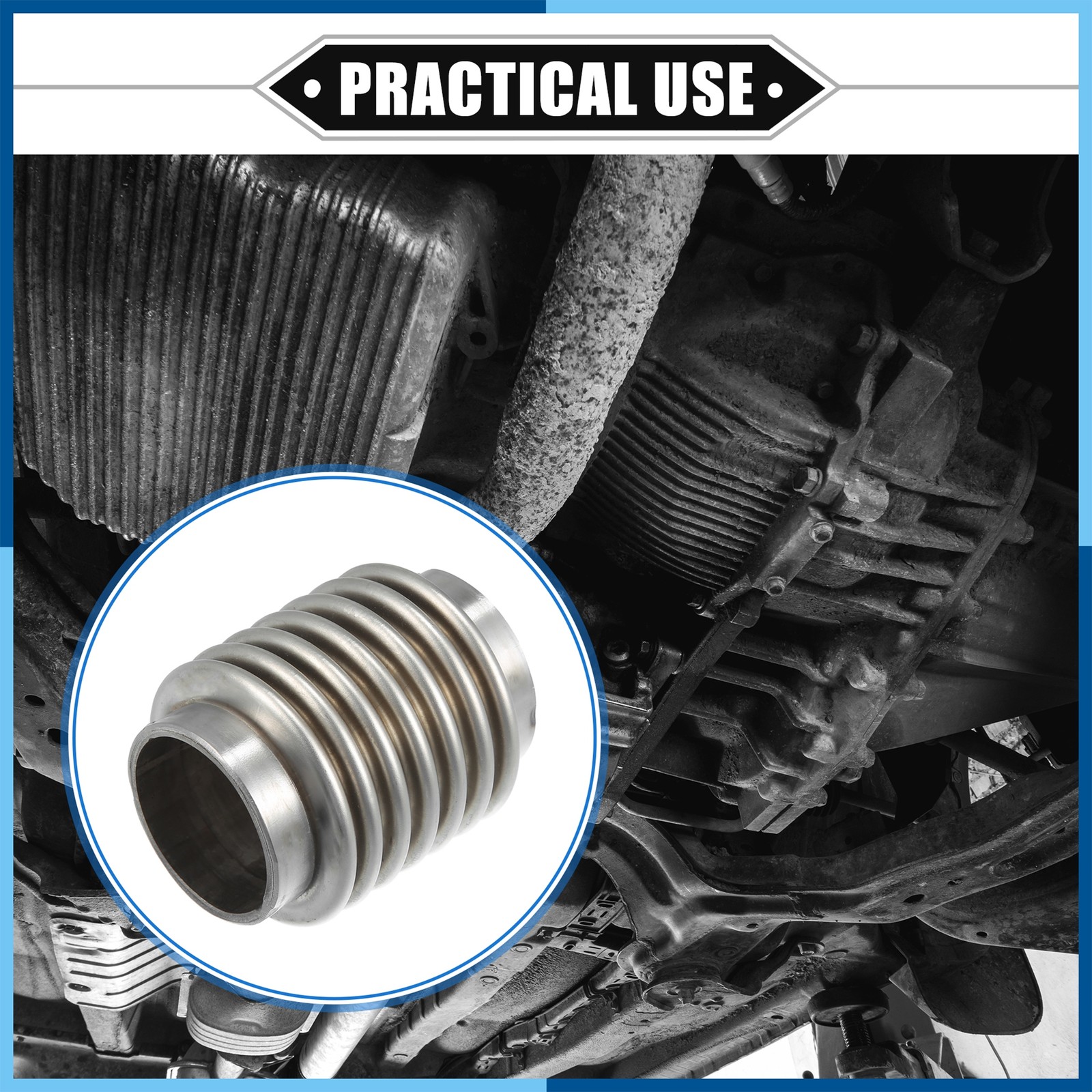 1.5"x2.76" Universal fit for auto Exhaust Flexible Pipe Bellows