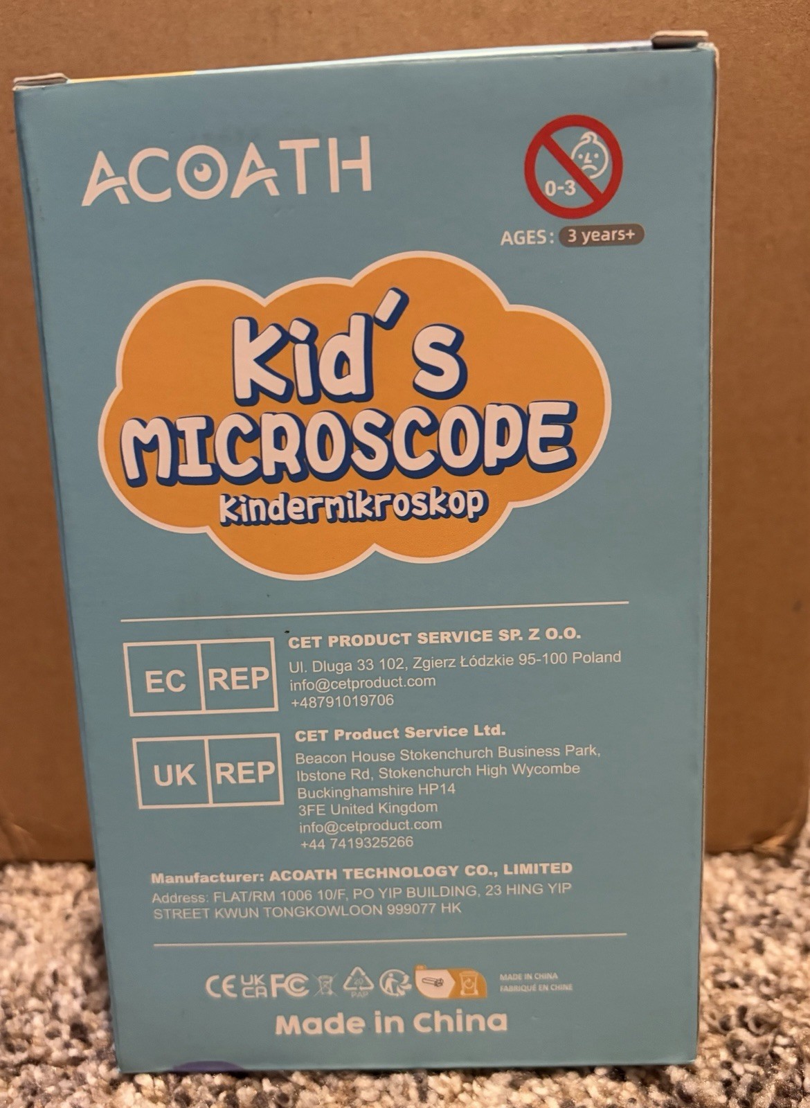 Kids Electronic Microscope 1000x Magnification Comes With Charging Cord.