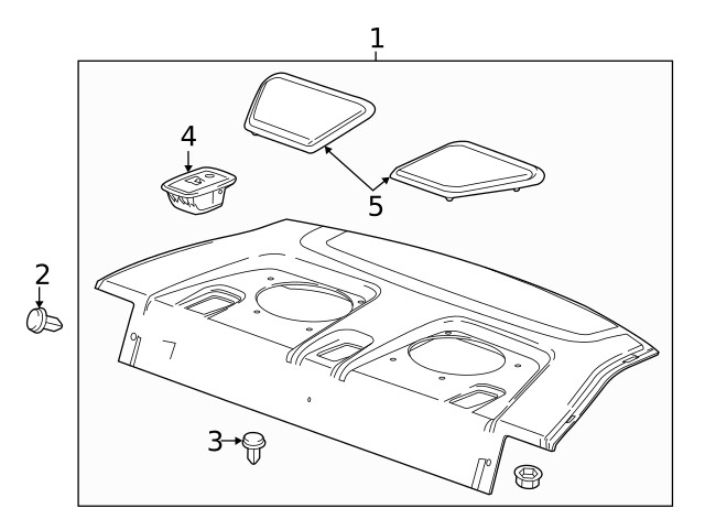 Genuine GM Cocoa Passenger Side Rear Compartment Speaker Grille 20985965