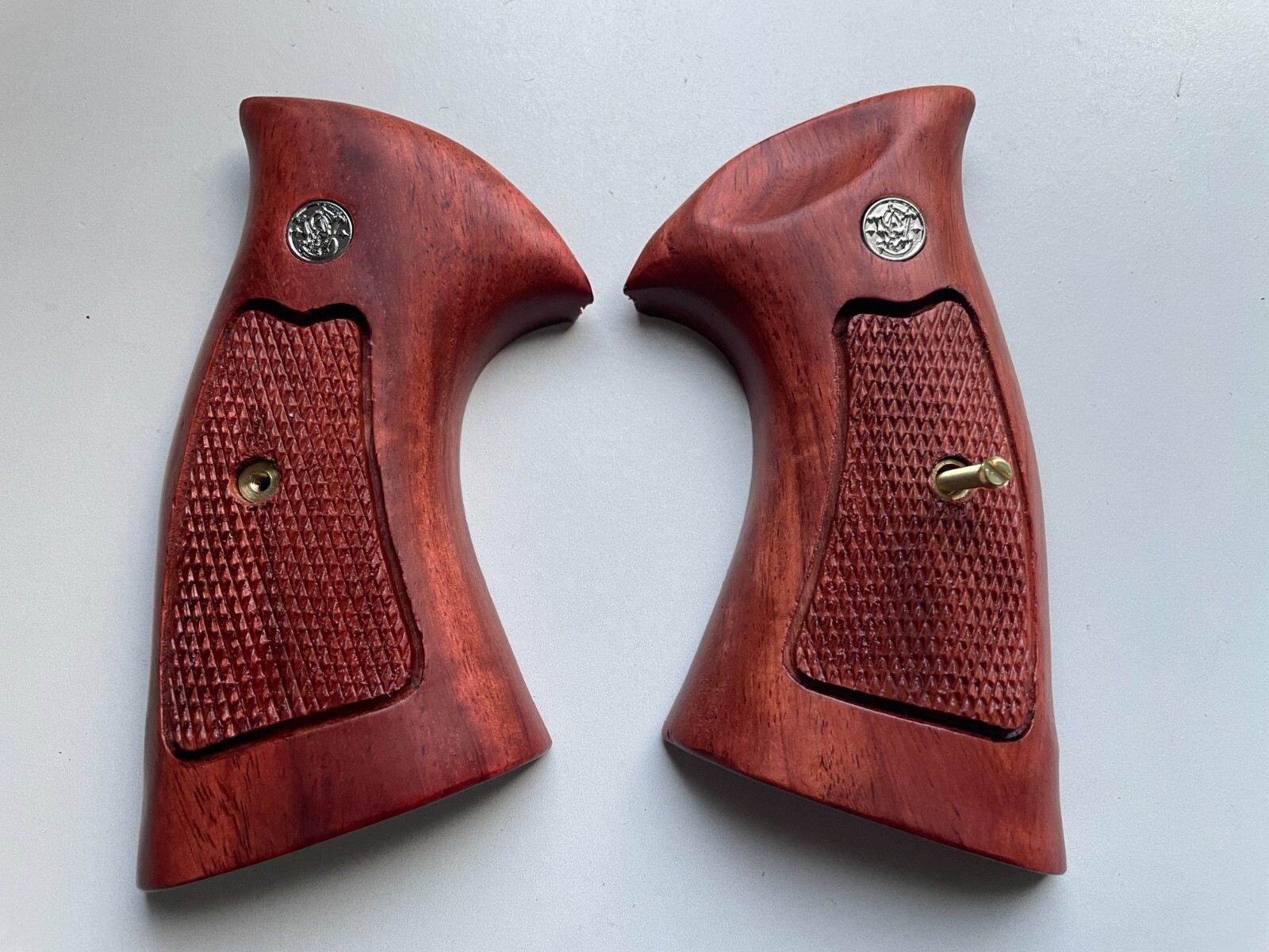 Remade Grips Compatible For S&W N , Square Butt Revolver grips, Opened back