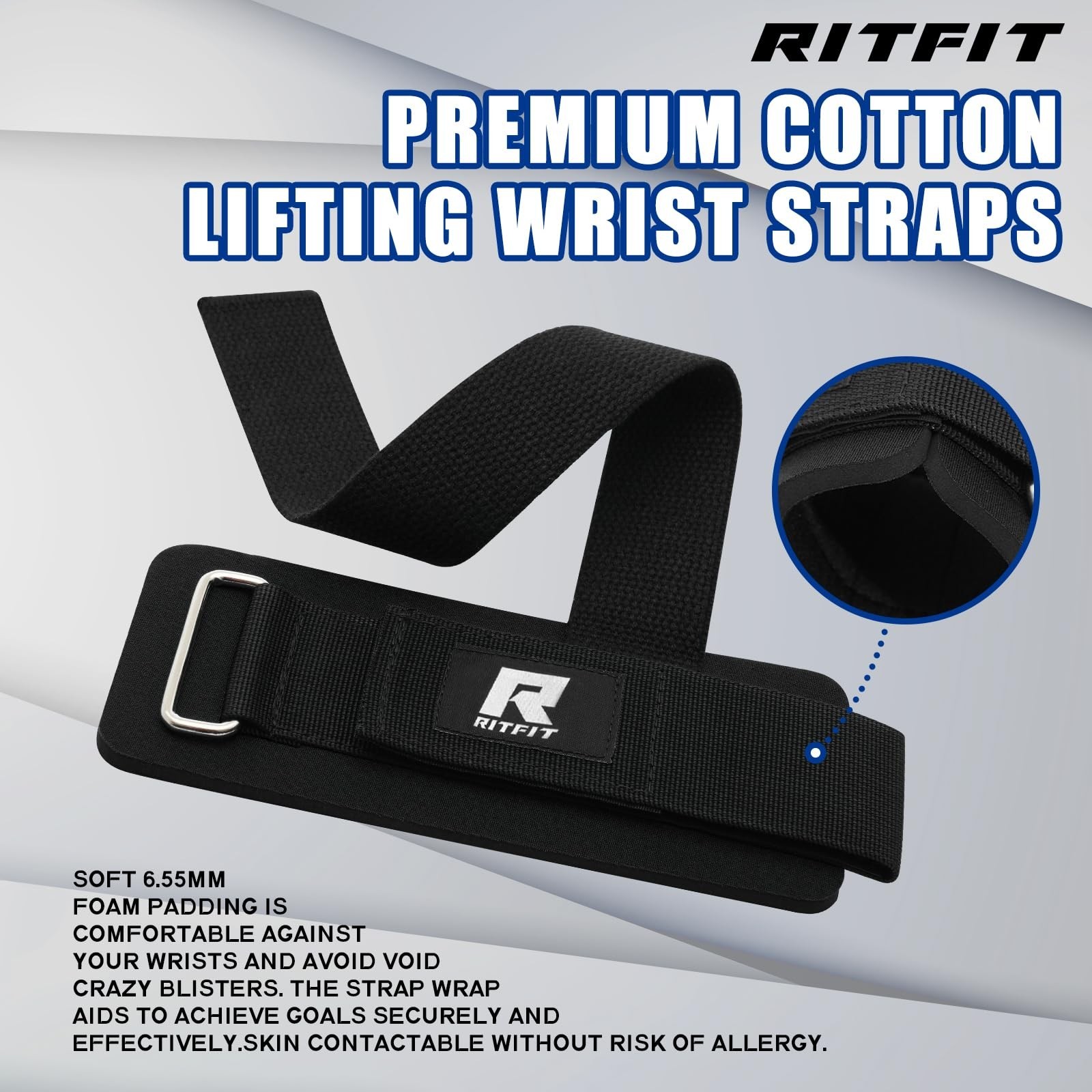 RitFit Wrist Wraps, Wrist Straps for Weightlifting, Wrist Support for Working...