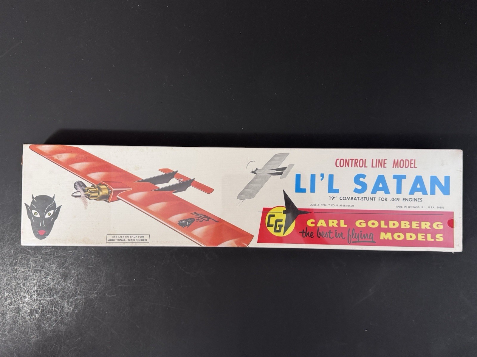 Vintage Carl Goldberg Li'l  Satan Model Kit SEALED!!!