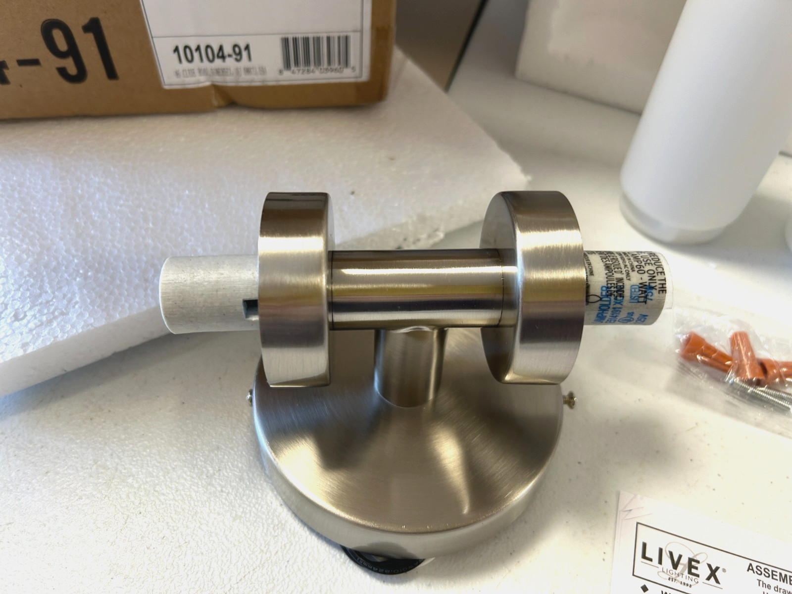Livex Lighting Model 10104-91 Brushed Nickel ADA Bath Vanity 2 lite New Open Box