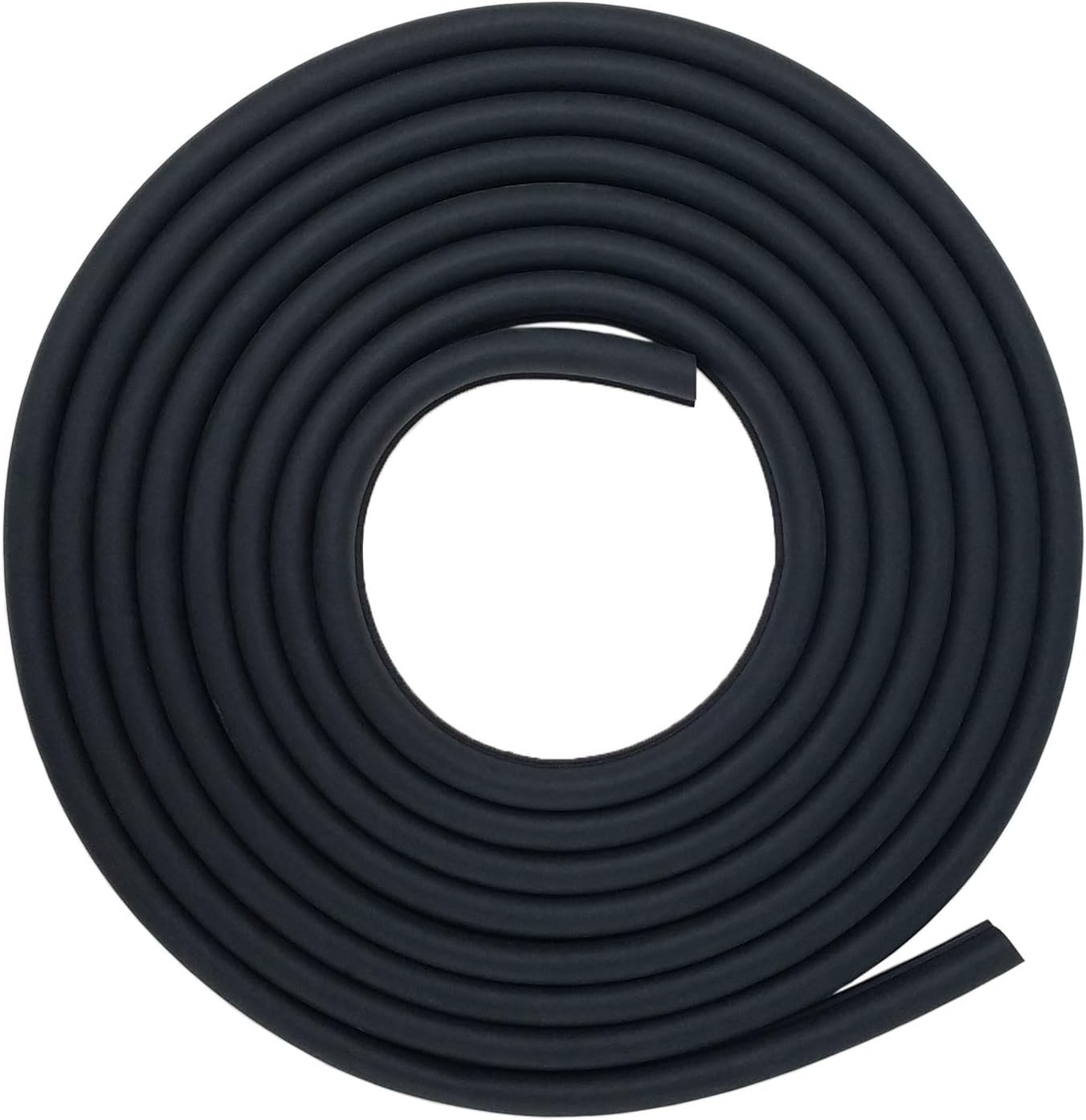 D-Shape Weather Stripping Seal - 18 Feet Multi-Purpose EPDM for Doors & Windows