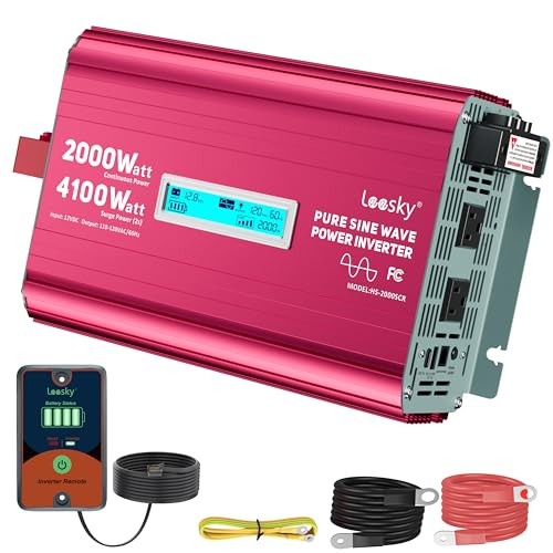2000 Watt Pure Sine Wave Inverter 12V to 110V 2000W Pure Sine Wave Inverter