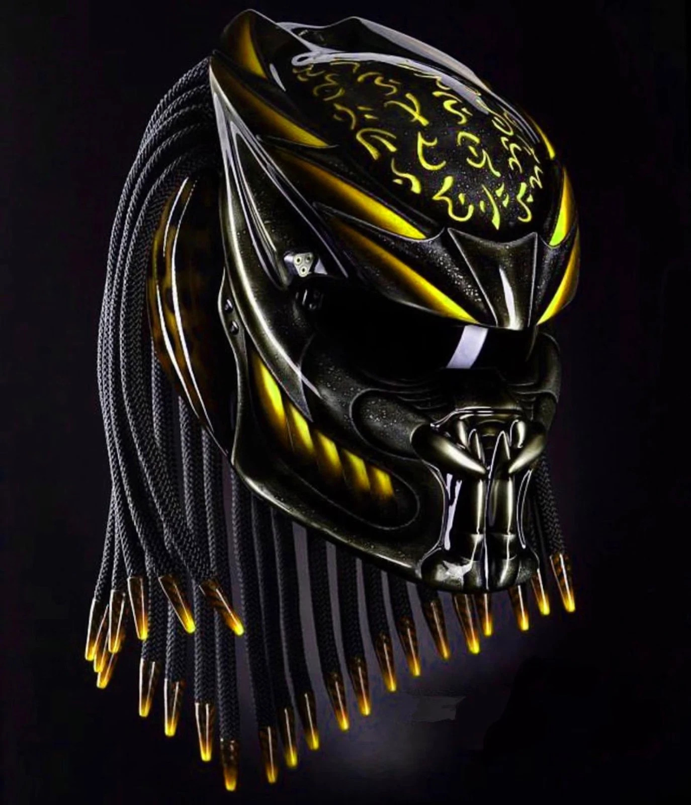 PREDATOR MOTORCYCLE HELMET FIRE STYLE ( DOT & ECE CERTIFIED )