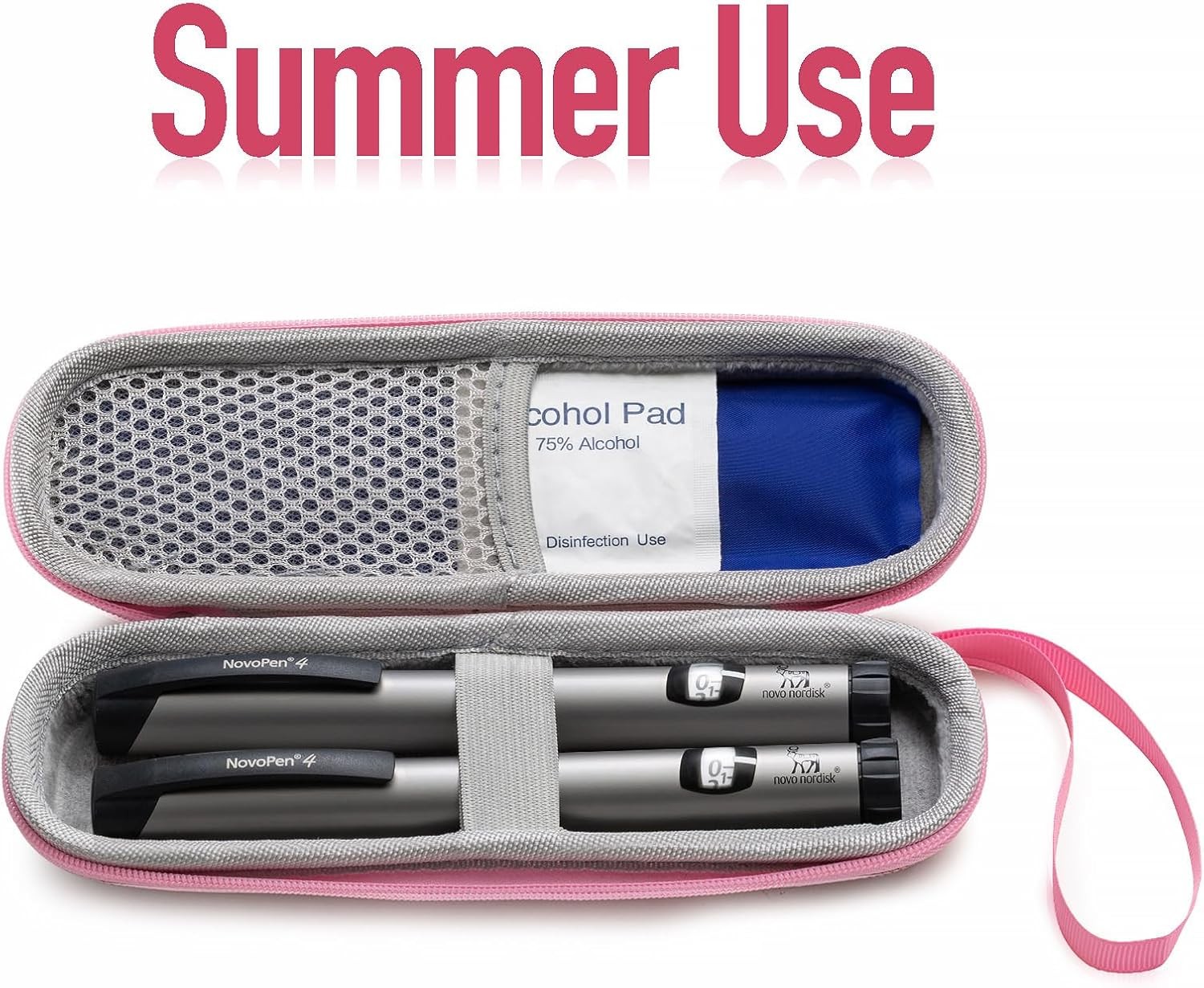 Insulin Cooler Travel Case, Portable Travail Pink