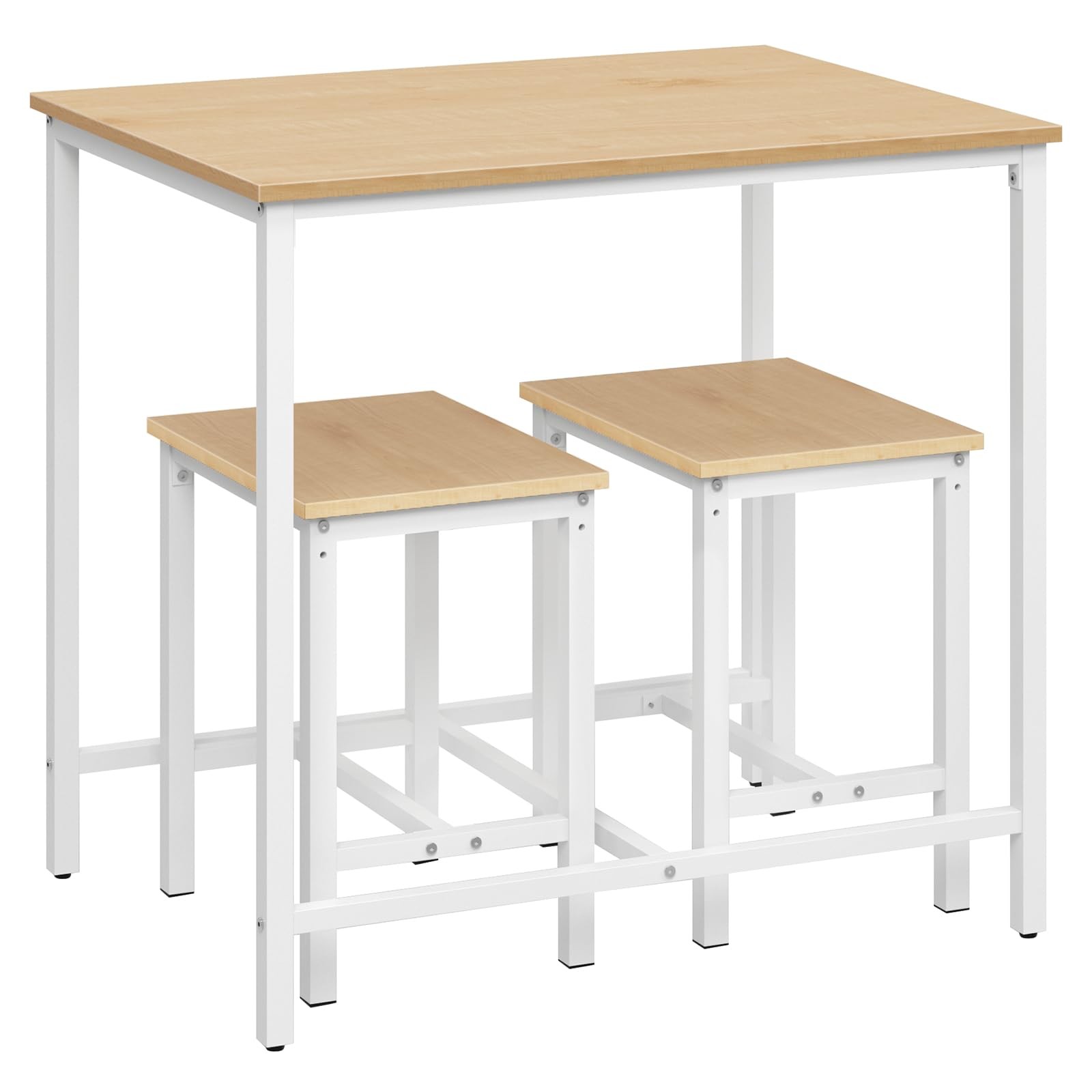 HOOBRO 3-Piece Industrial Dining Table Set, Kitchen Table, Space Saving Dinet...