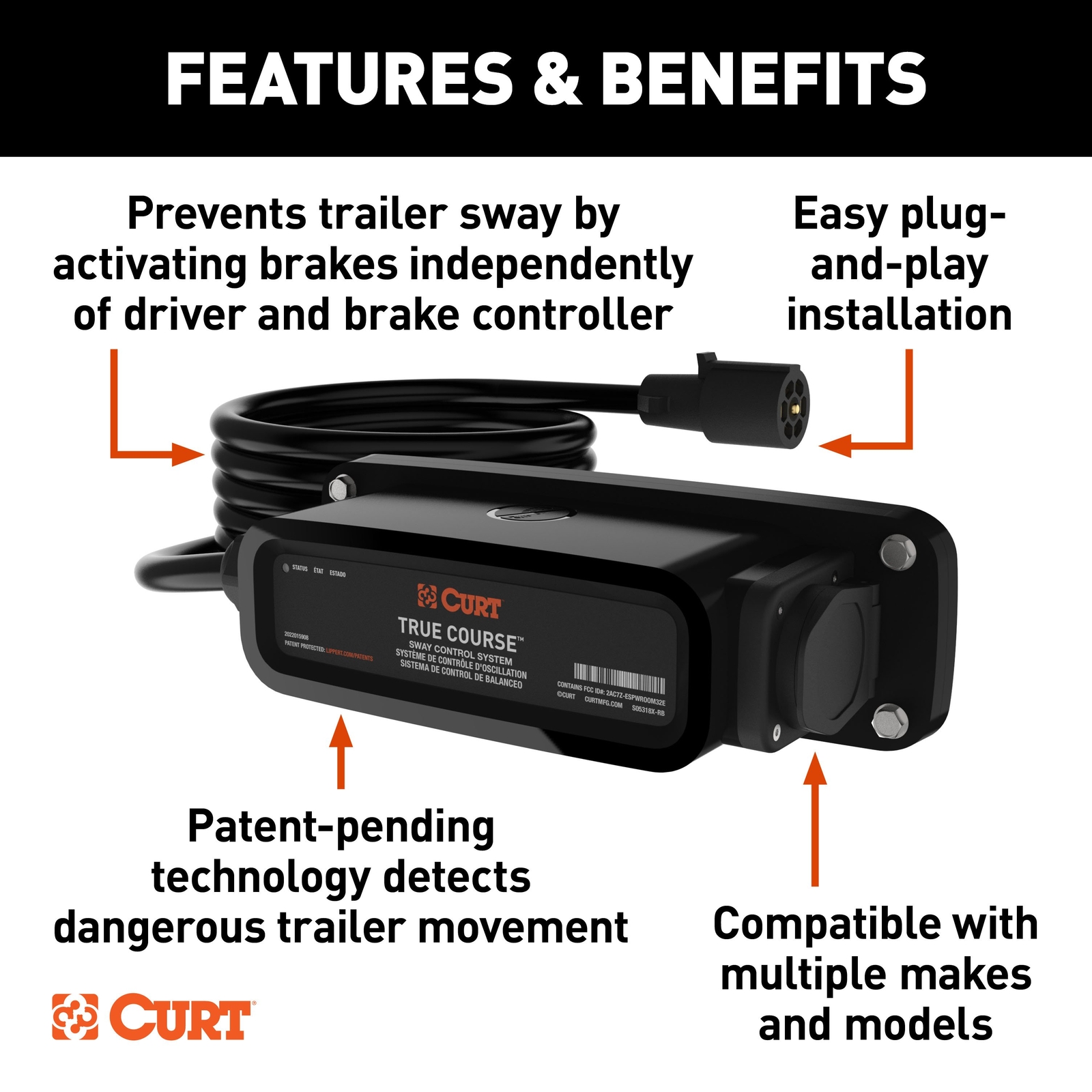 True Course Advanced Bluetooth? Trailer Sway Control System