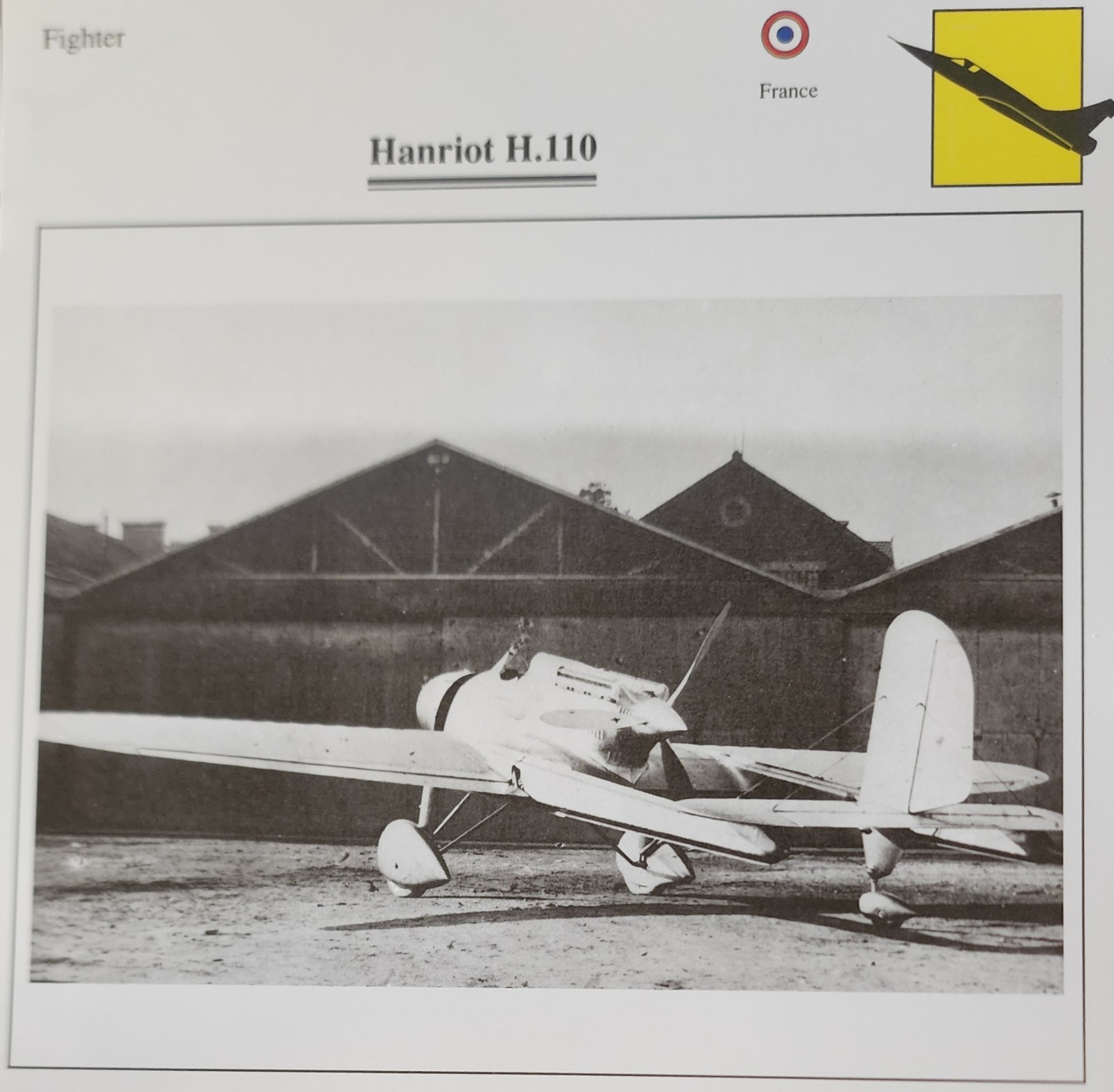 Hanriot Plane Picture Original Aircraft Vtg Detail Info Spec Collector Card