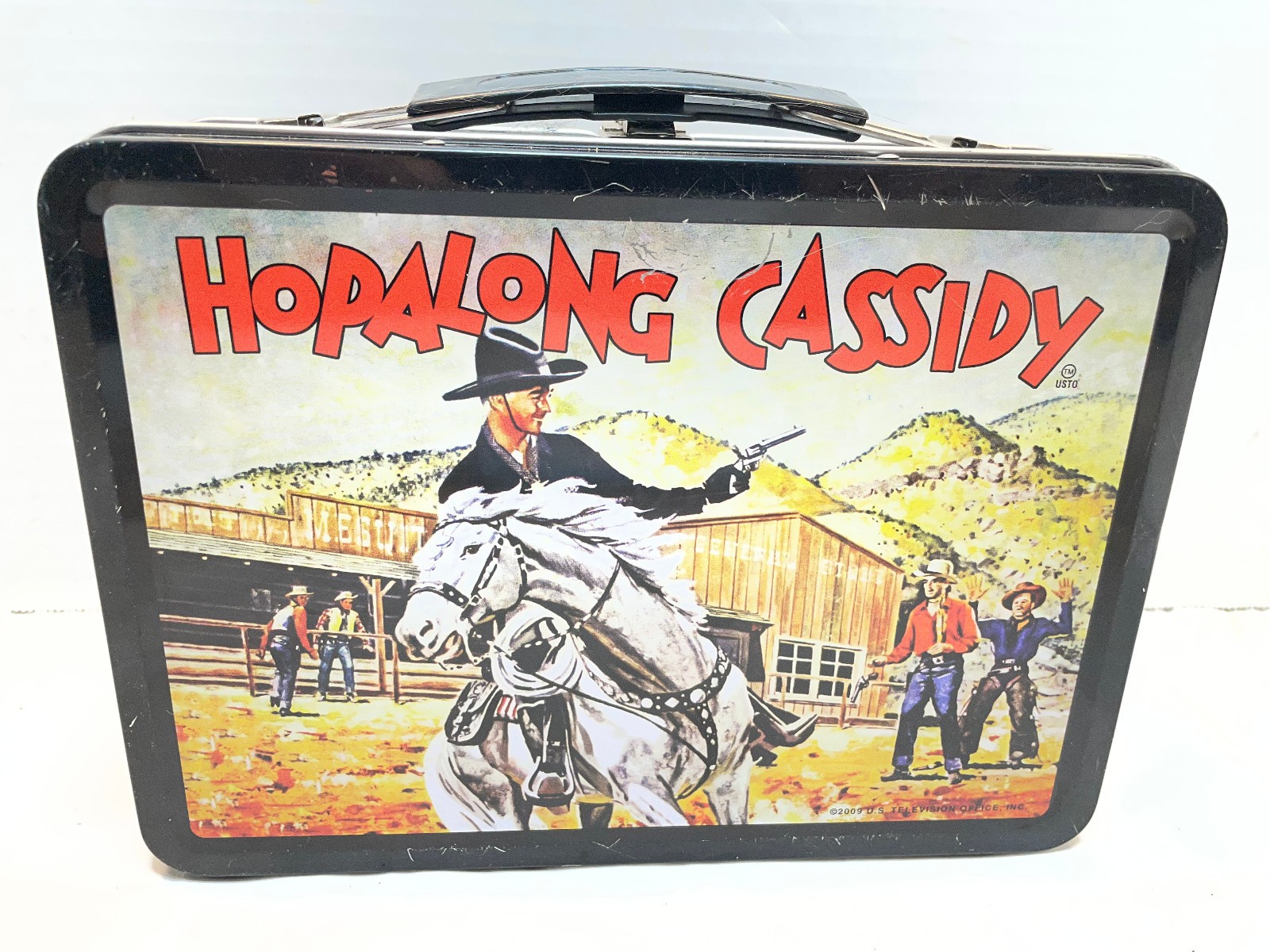 Metal Lunchbox "Hopalong Cassidy" Retro Reproduction Collectible 2009