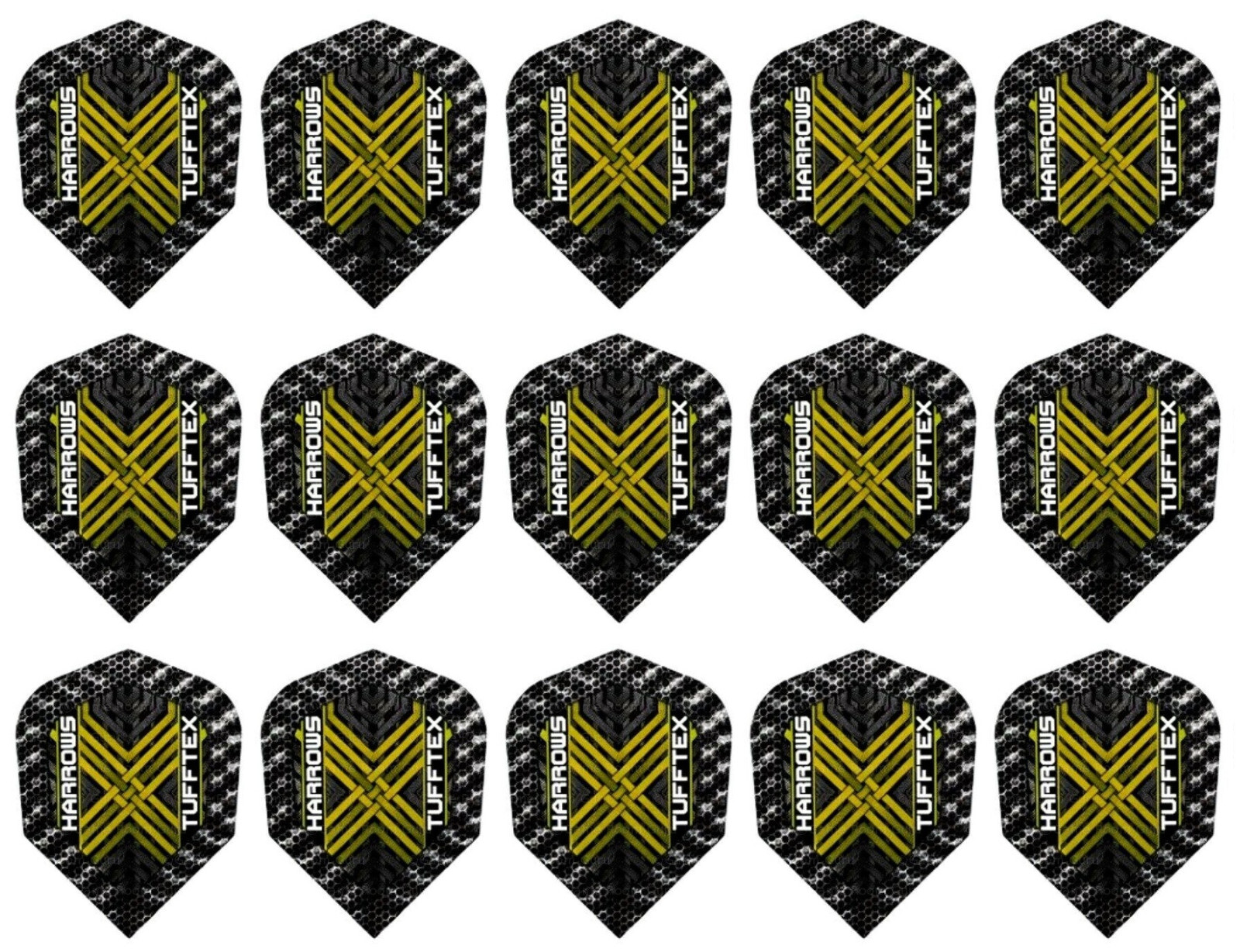 5 New Sets Harrows Tufftex Standard Dart Flights - Ships w/ Tracking - Yellow