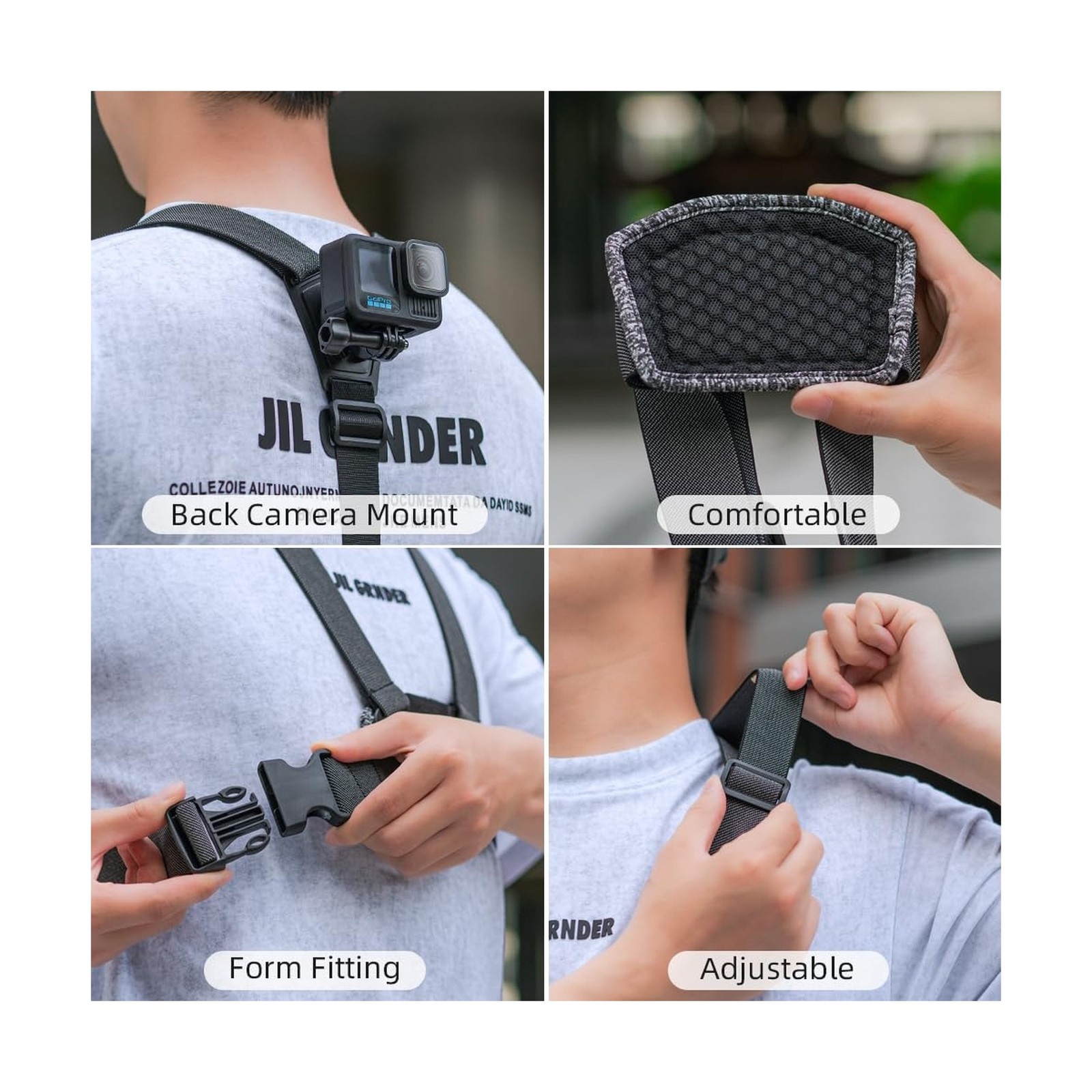 Quick Release Adjustable Chest Mount Harness Strap，Chest Strap ... FAST U