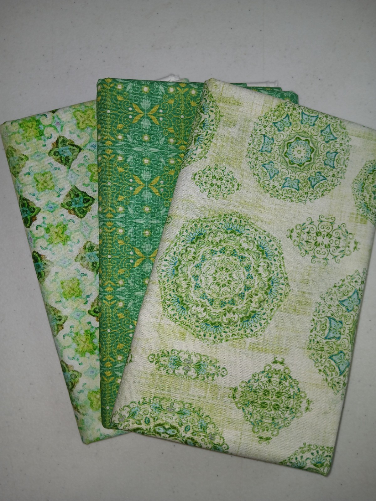Lot 3 yards coordinating Quilt Fabric Cafe Focus Light Dark OOP HTF QSQ