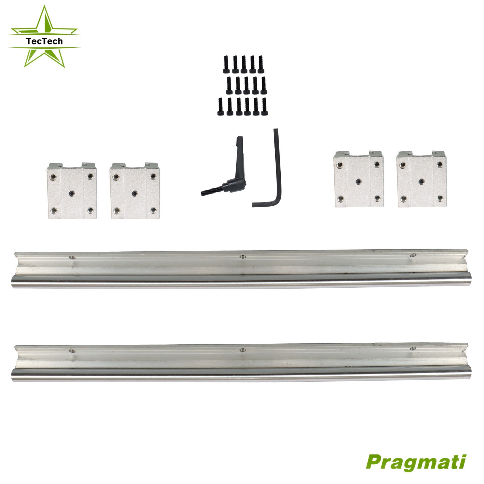 2Pcs SBR12-400mm Linear Rail + 4Pcs SBR12UU Blocks Bearing for DIY CNC routers
