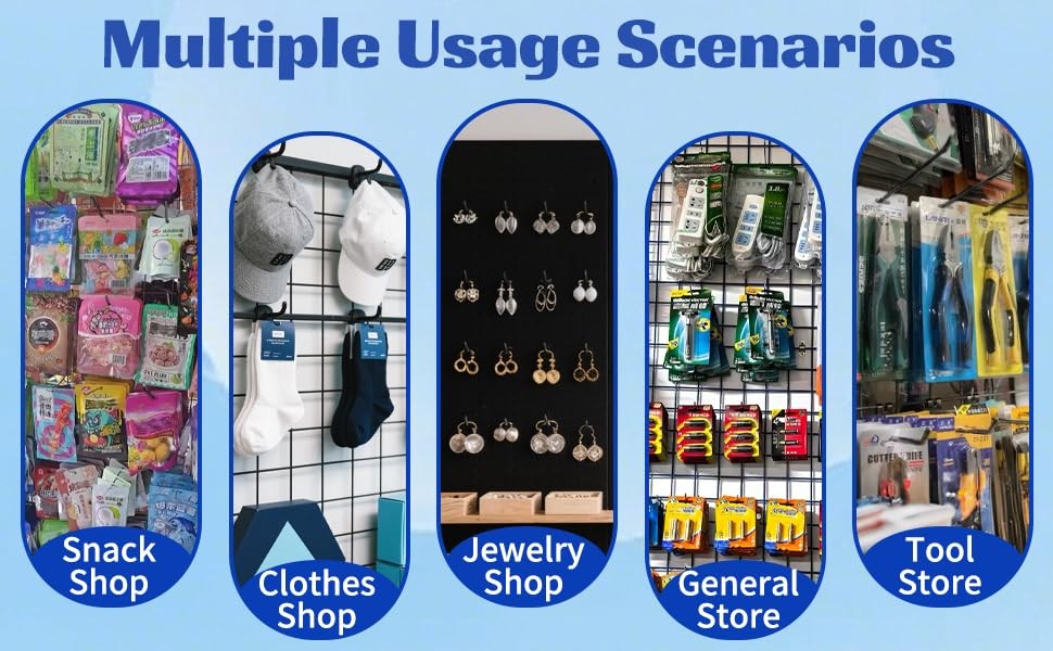 Gridwall Hooks 4 inch40pcs Display Hooks for Grid Wall PanelMetal Grid Wall A...