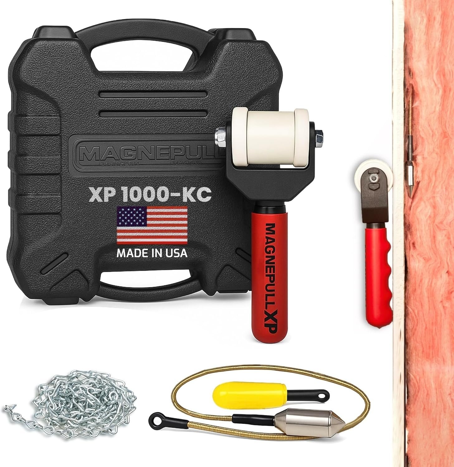 Original Magnepull XP1000-KC Magnetic Wire Puller Fishes, Cable Behind Wall Tool