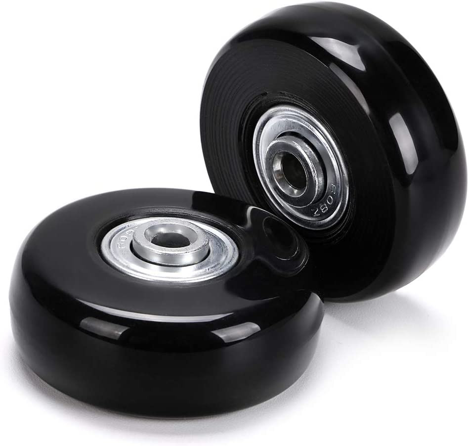 50Mm X 18Mm Set of 4 Luggage Suitcase Replacement Wheels, Rubber Swivel Caster W