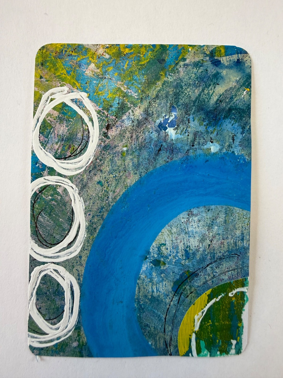 ACEO Original Artist Trading Card Abstract Mixed Media Collage OOAK