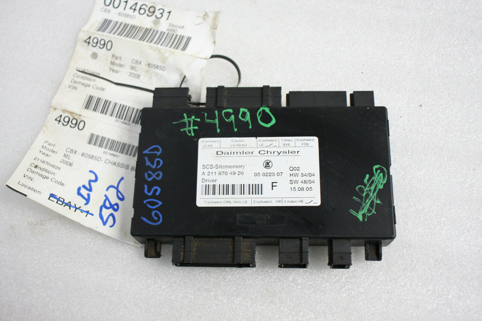 2006-2010 MERCEDES ML350 ML500 GL450 W251 FRONT LEFT SEAT CONTROL MODULE OEM #L4