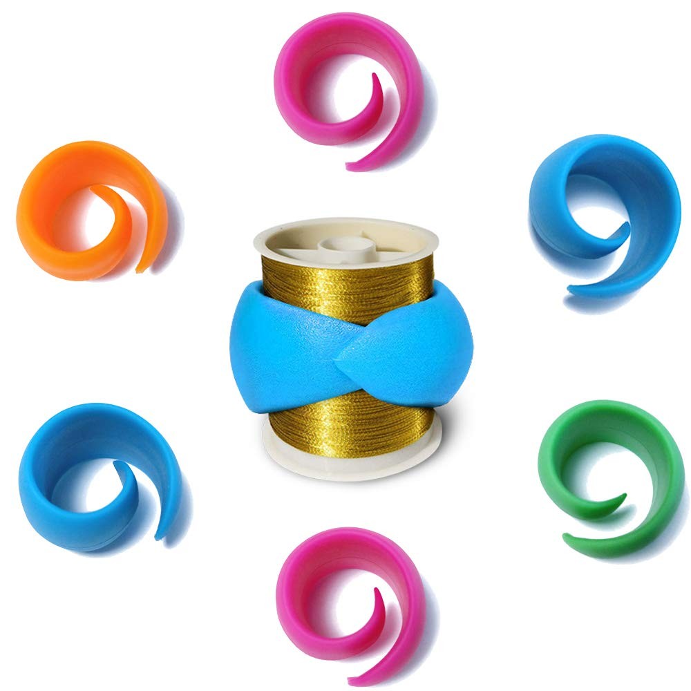 48 PCS Thread Spool Huggers Prevent Thread Unwinding Control Tails Silicone