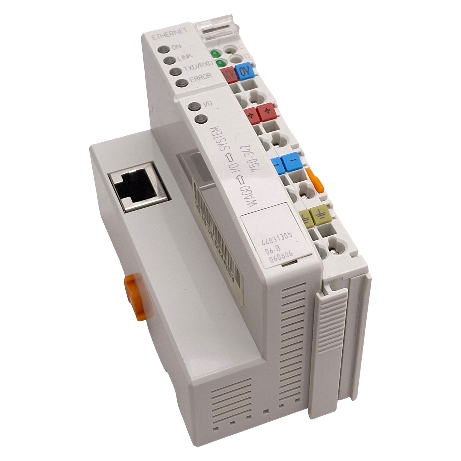 Wago 750-342 Ethernet TCP/IP Fieldbus Coupler, Digital & Analog, 10-Mbit/s 24VDC