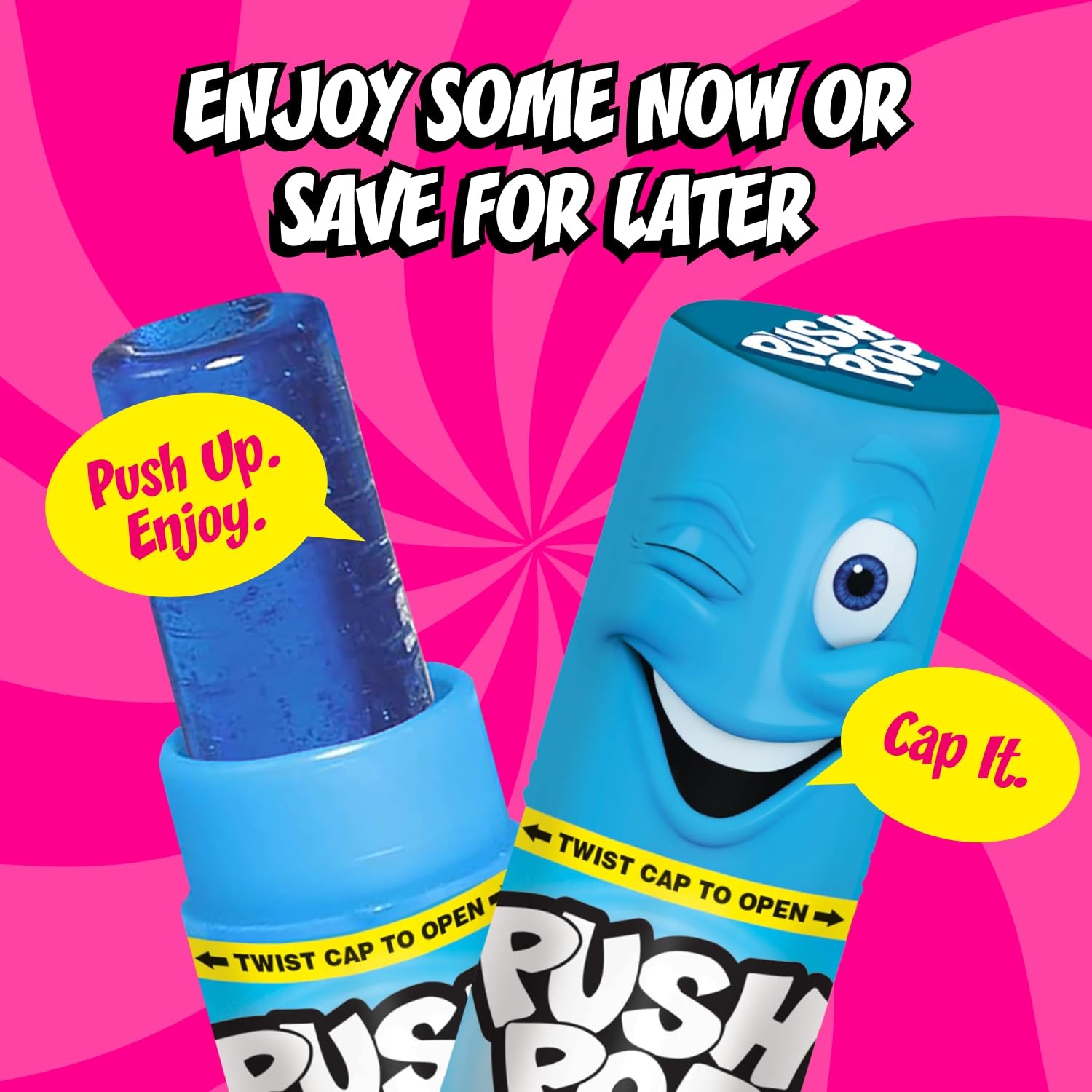 Push Pop Lollipops Hard Candy Variety Pack Lollipops Individually Wrapped 10ct